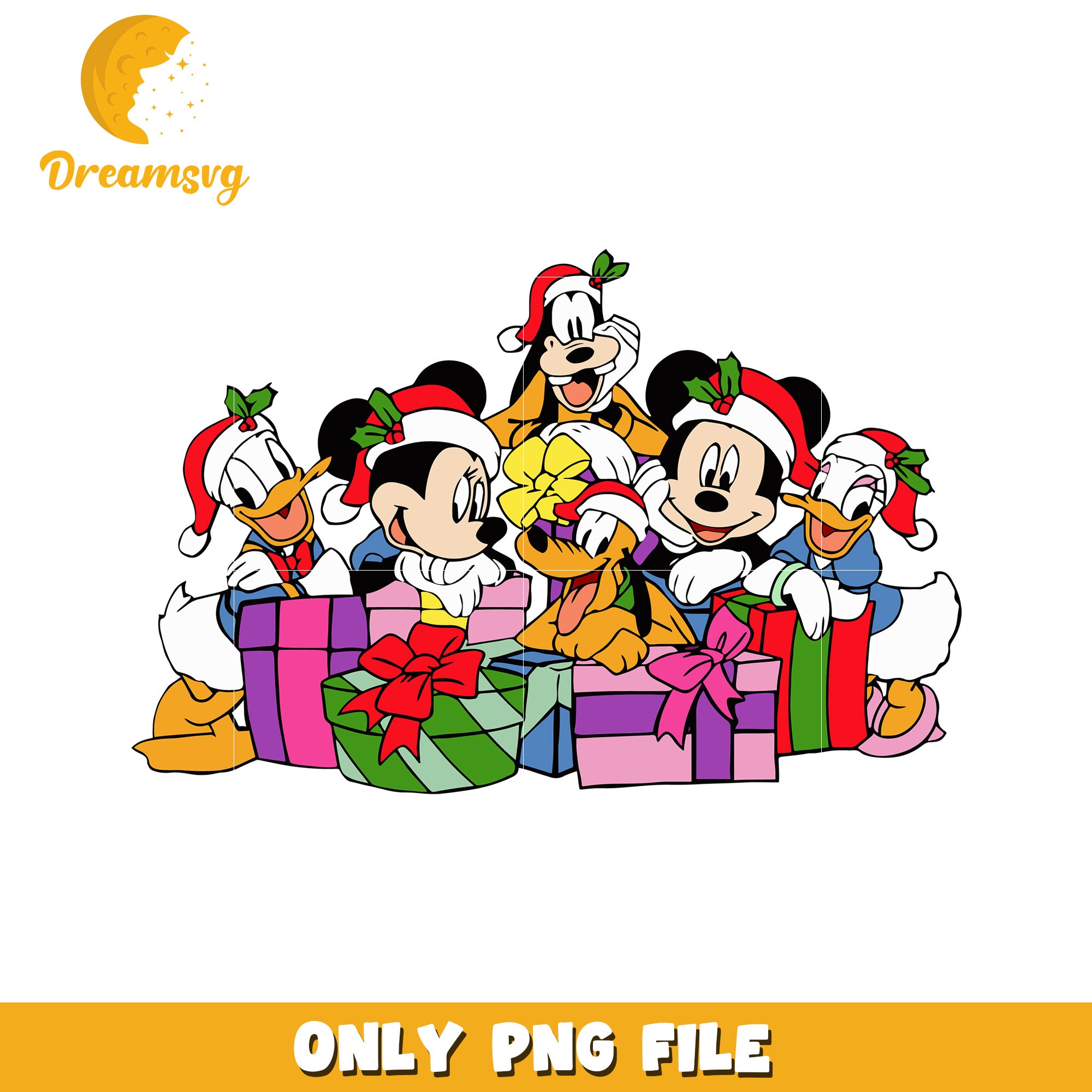 The sensational six christmas png, disney characters png, spirit christmas png