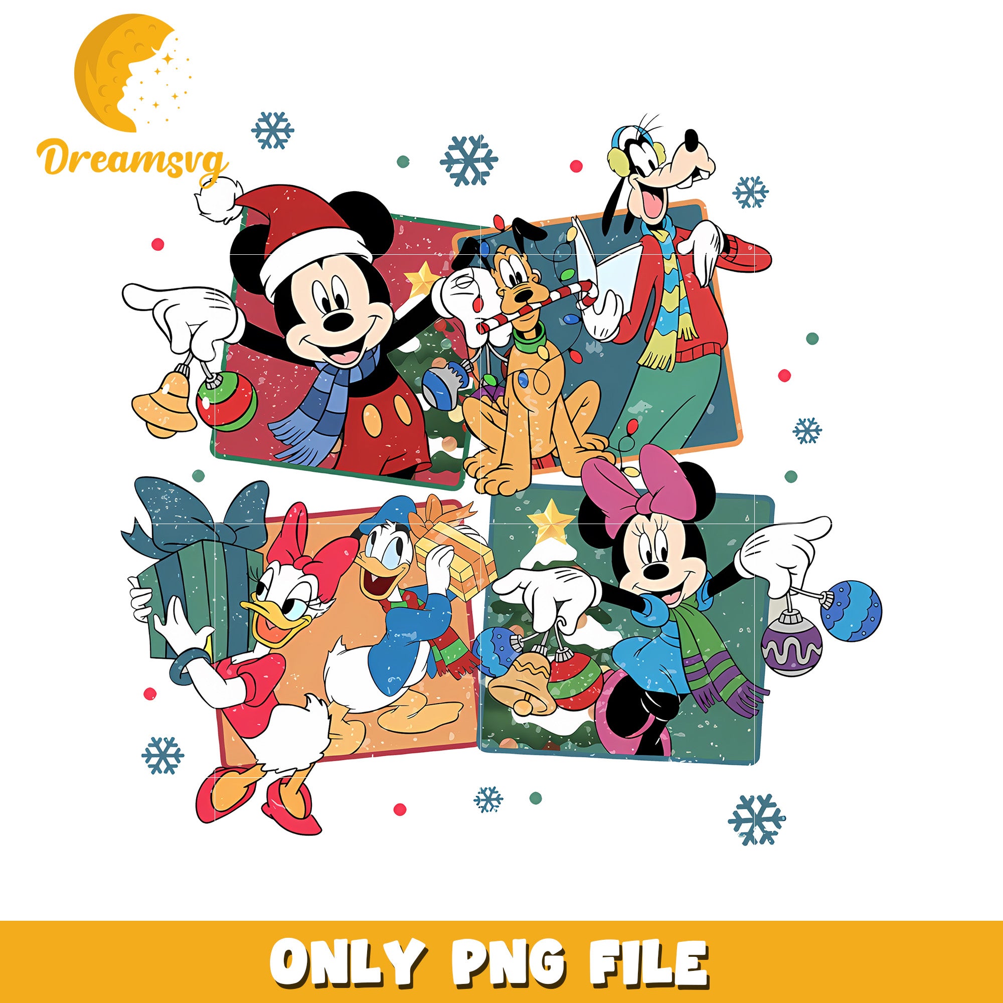 The sensational six design png, christmas time png, christmas cartoon png