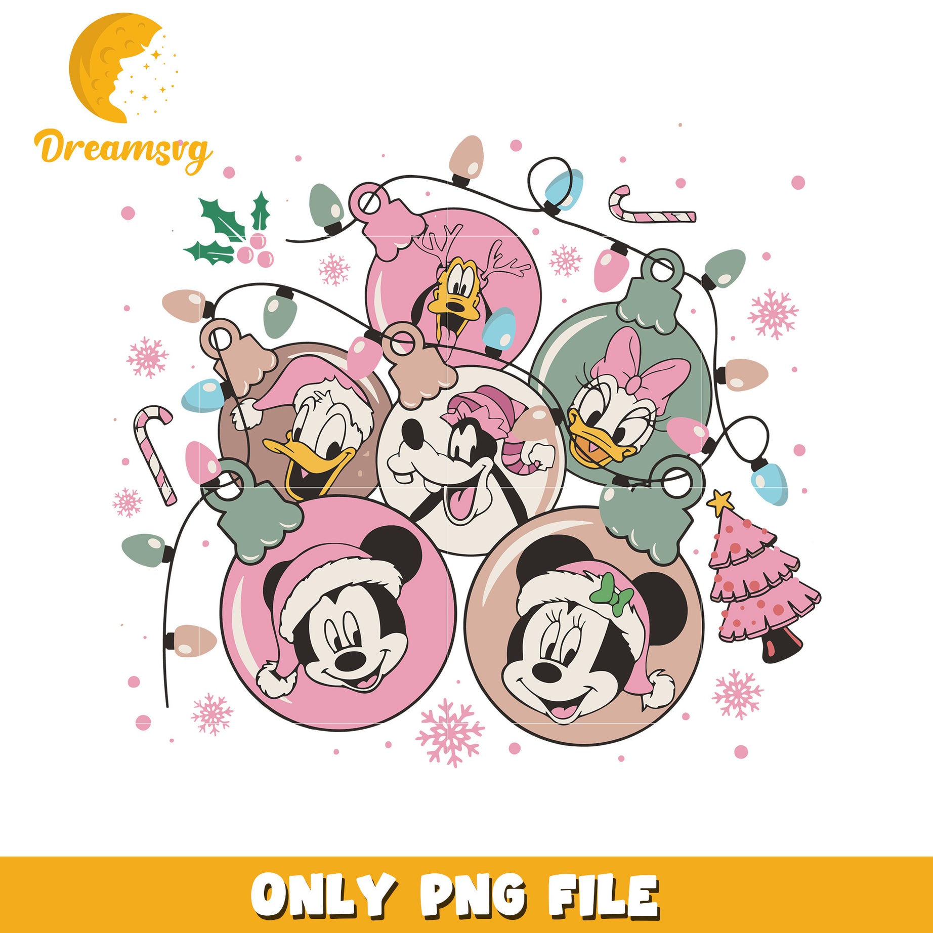 The sensational six png, disney friends png, christmas png