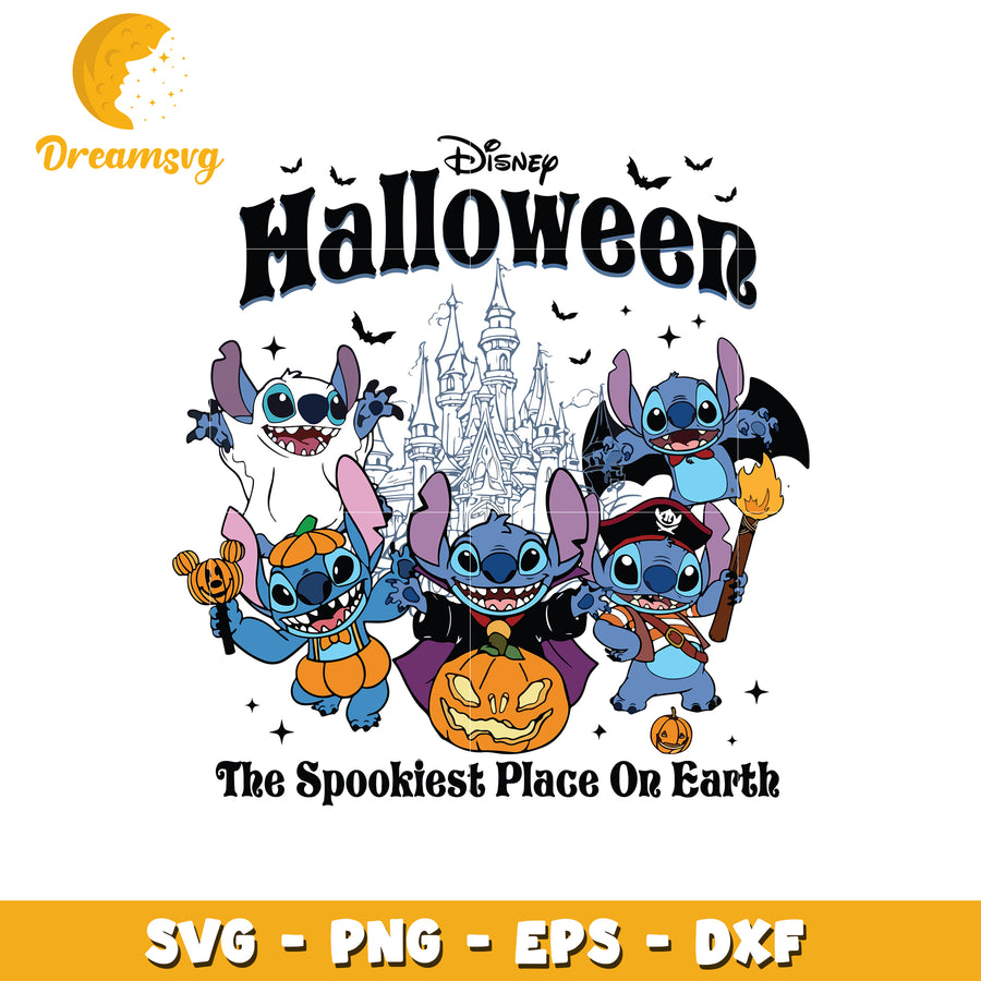 The spookiest place on earth svg, halloween candy svg, halloween characters svg