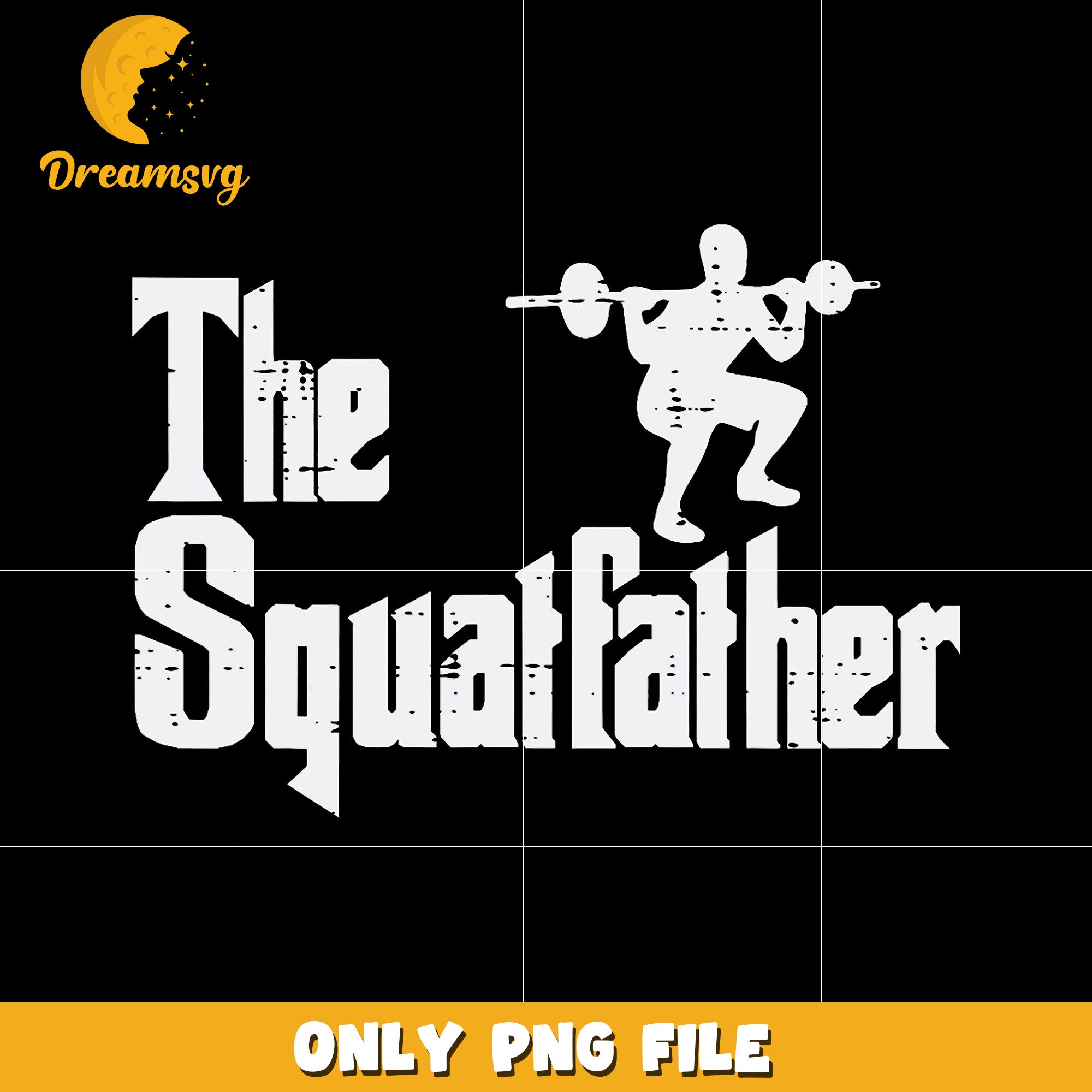 The squatfather png, fitness dad png, strength training png