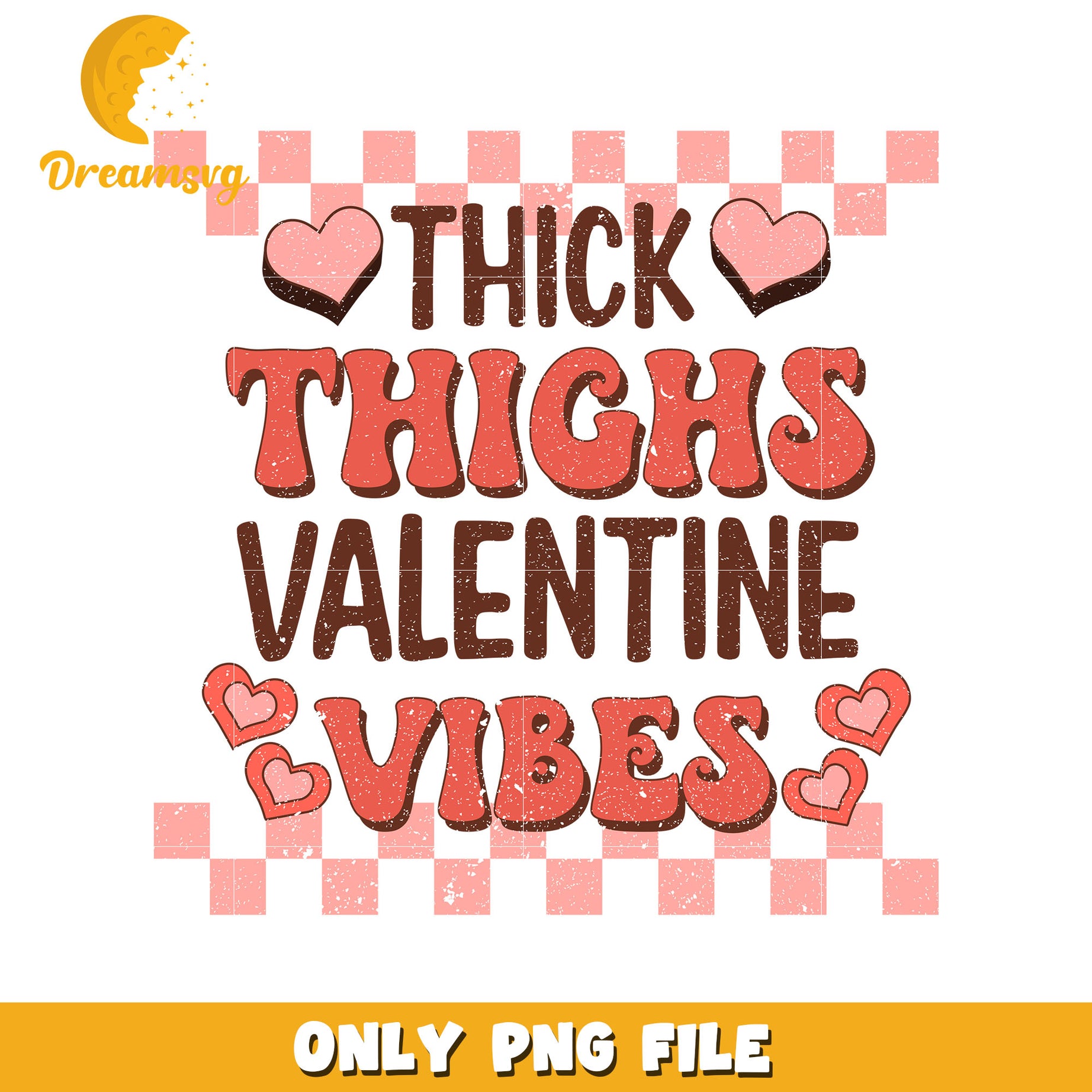 Thick thighs love vibes font design png, love vibes png