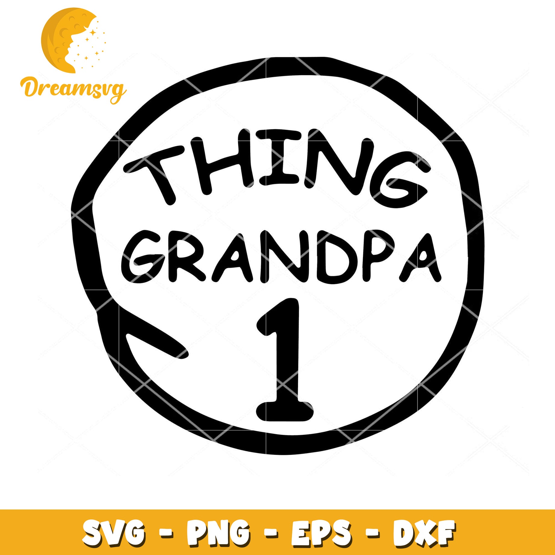 Thing 1 Grandpa SVG Cut File