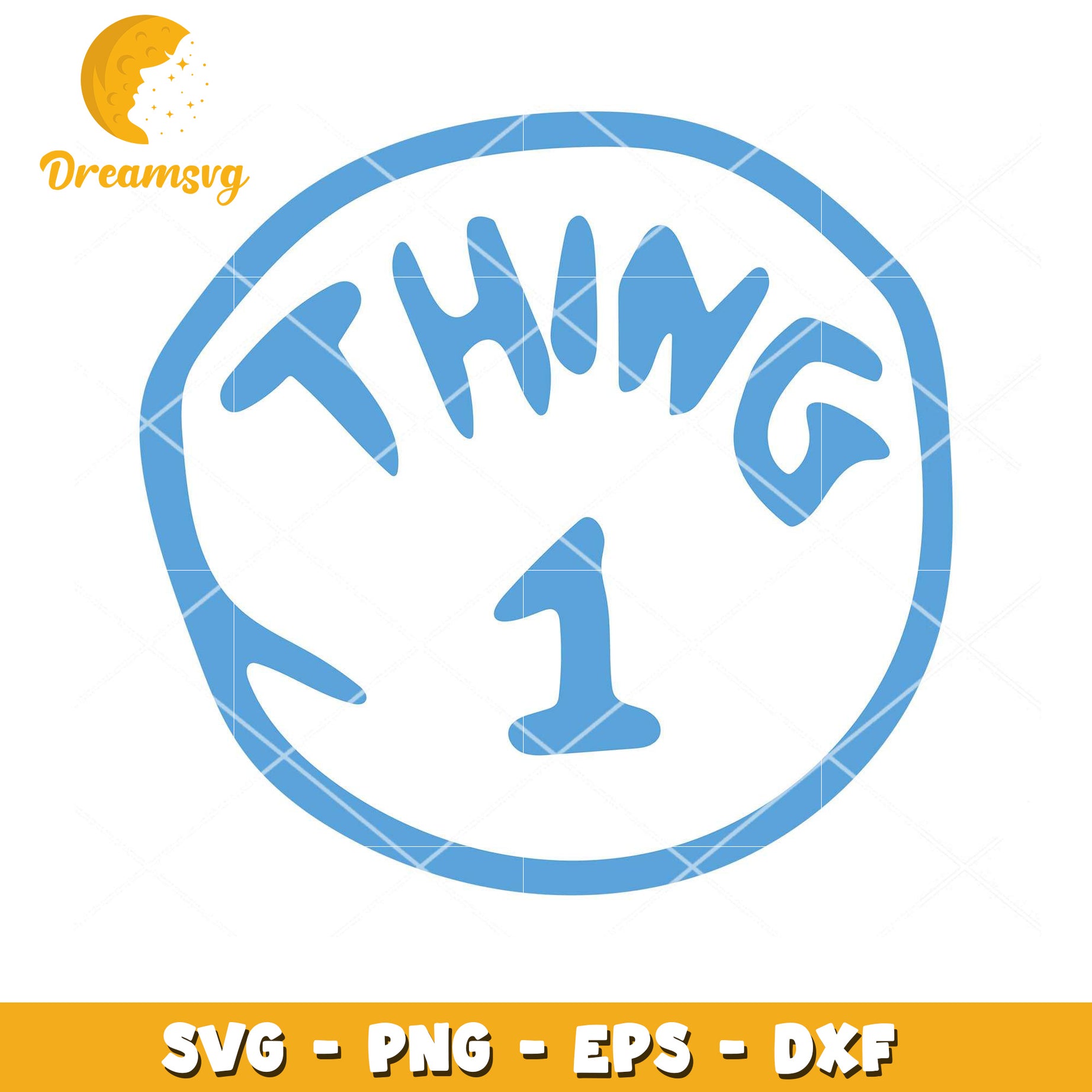 Thing 1 SVG Cut File Instant Download for Crafting Projects