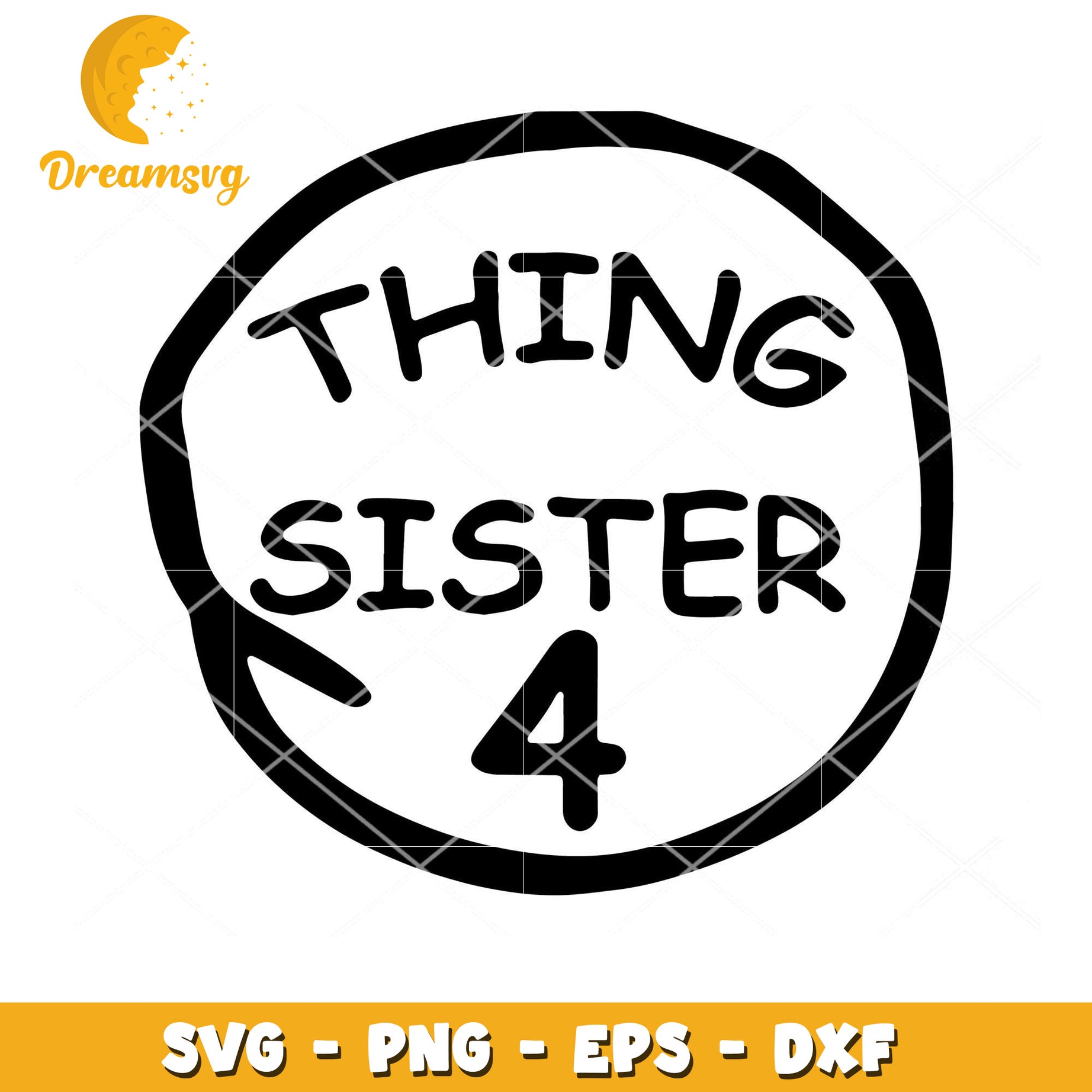 Thing 1 Sister 4 SVG Cut File