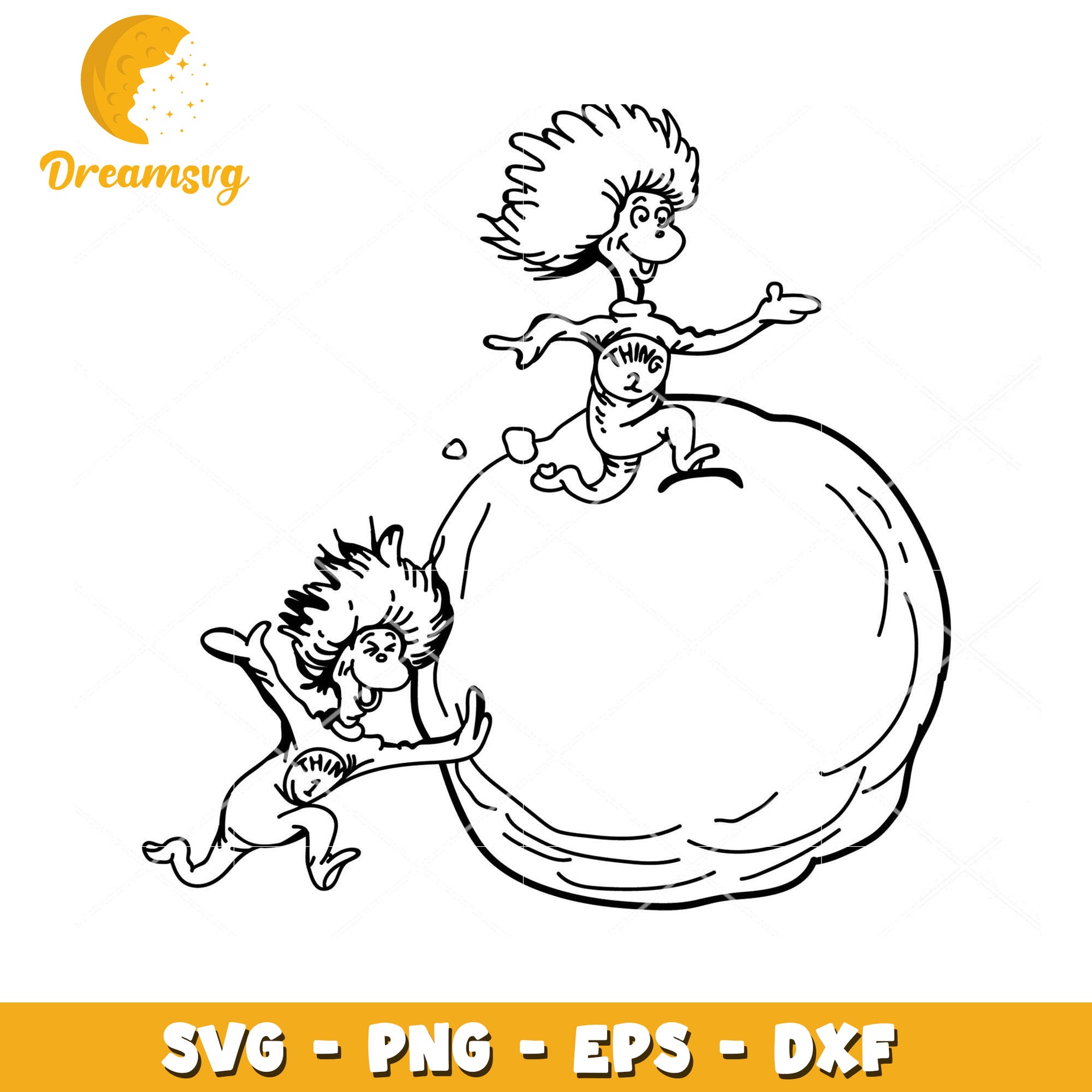 Thing 1 & 2 SVG Cut File