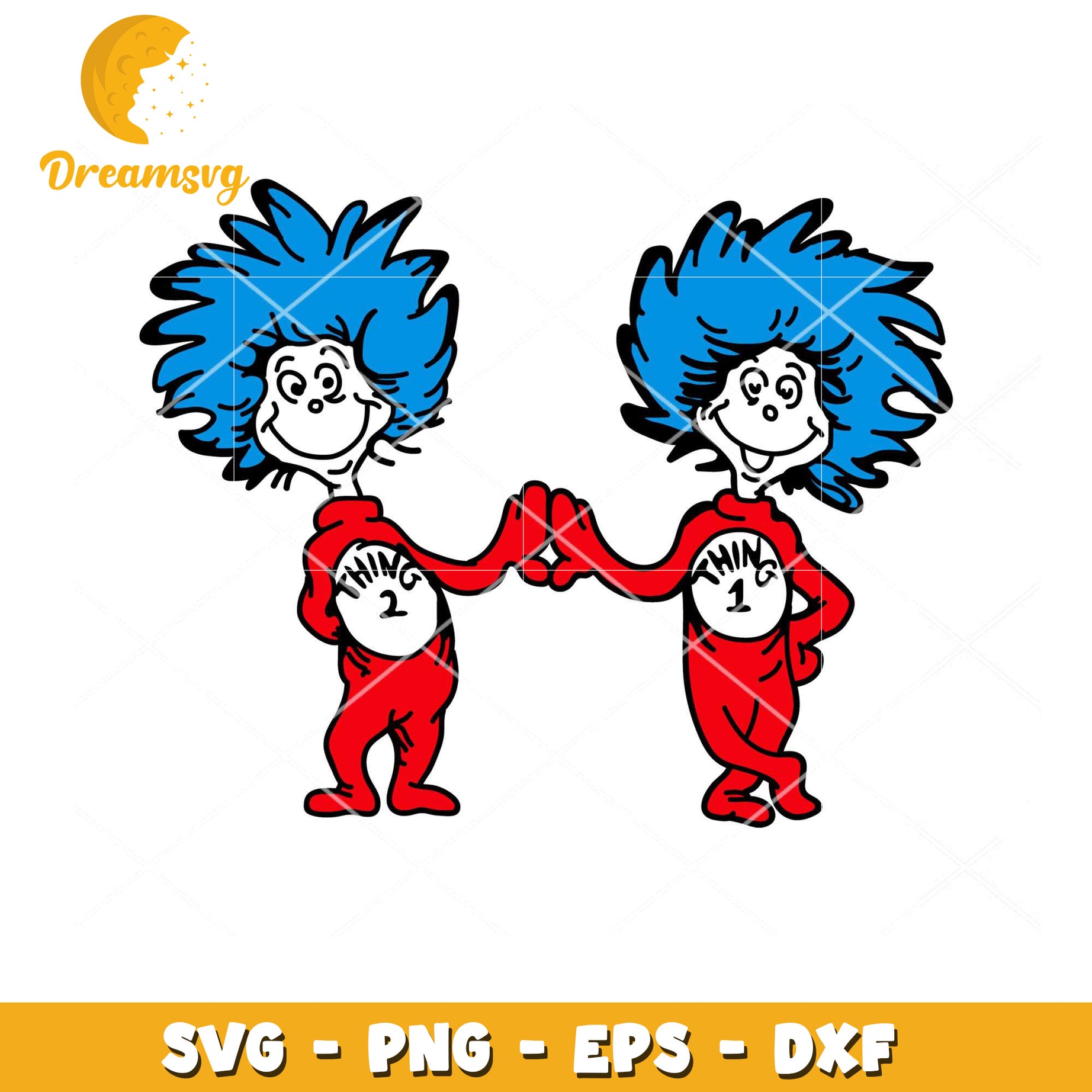 Thing 1 & 2 SVG Cut Files