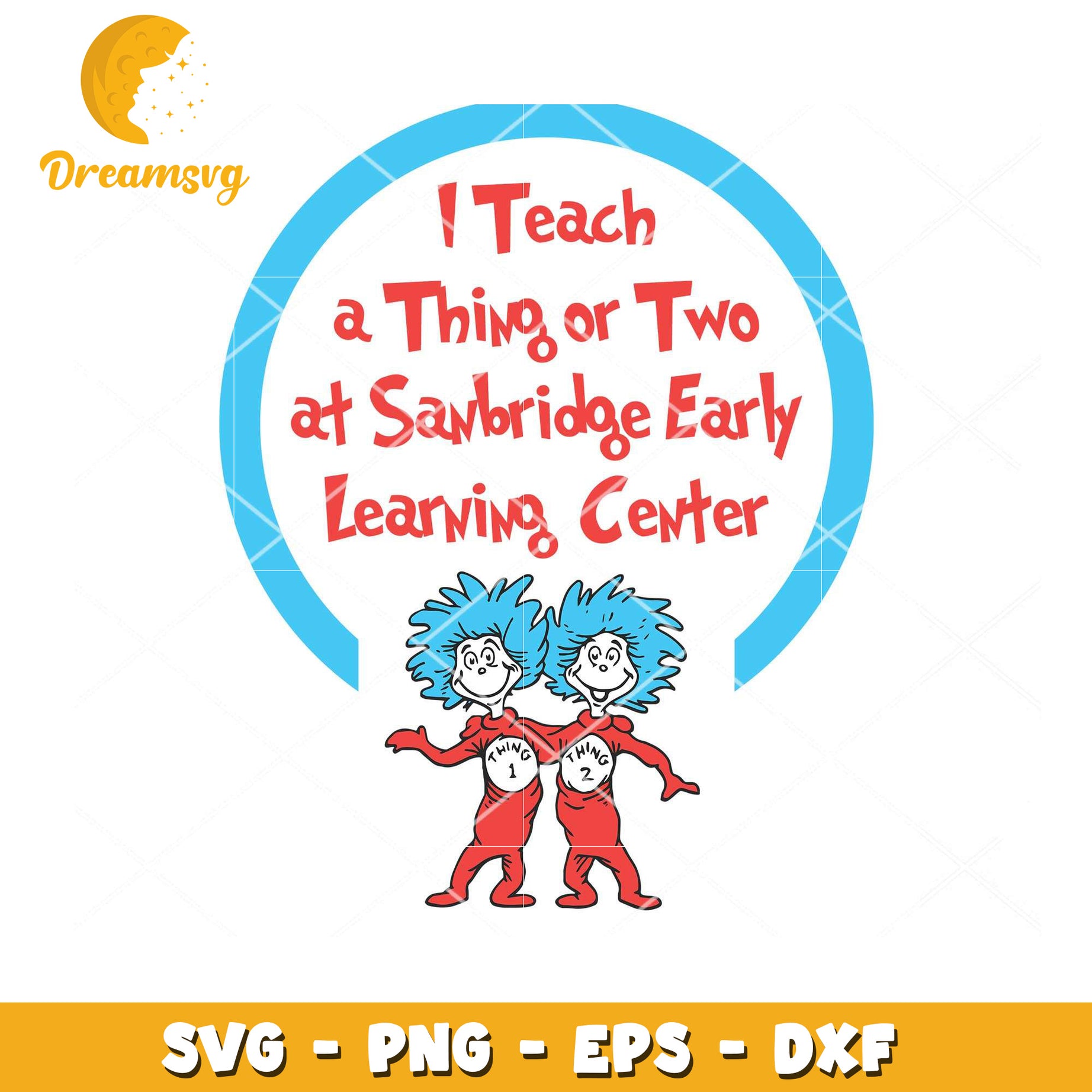 Thing 1 & 2 SVG Teacher Design