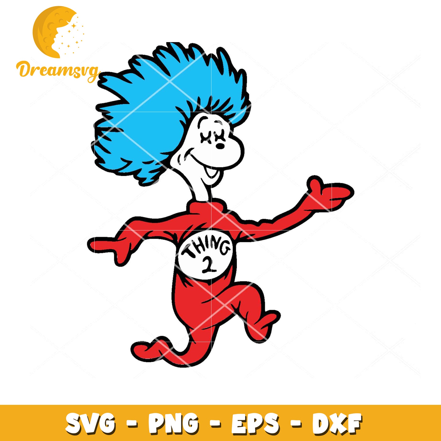 Thing 2 SVG Cut File Instant Download