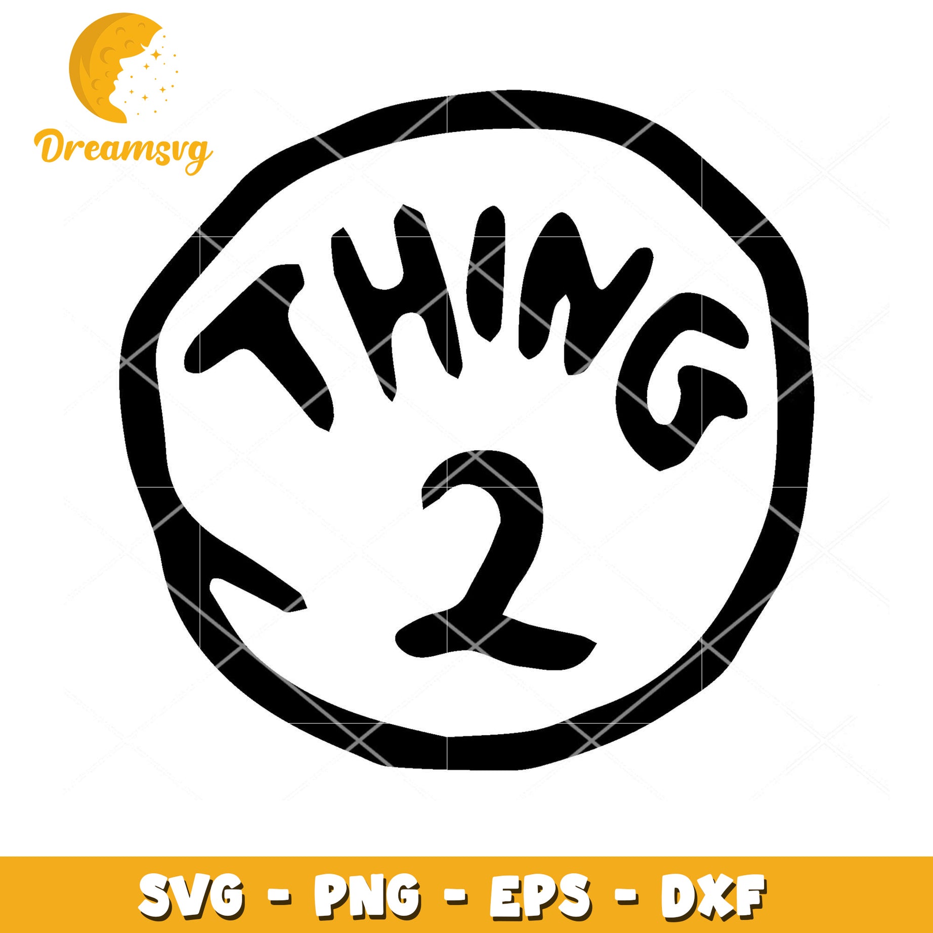 Thing 2 SVG Cut File Instant Download for Craft Projects