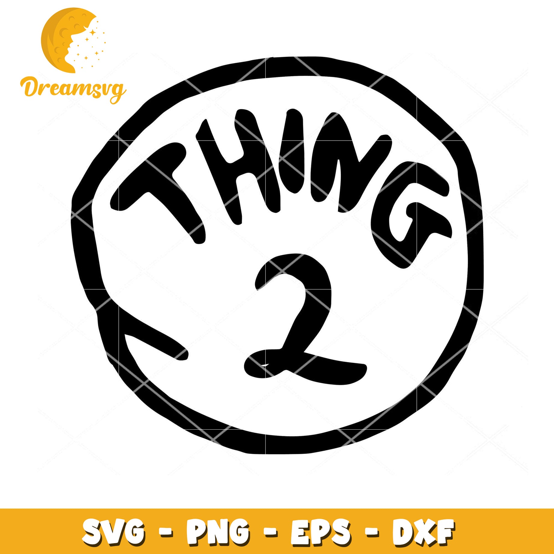 Thing 2 SVG Cut File for Personal and Commercial Use Download