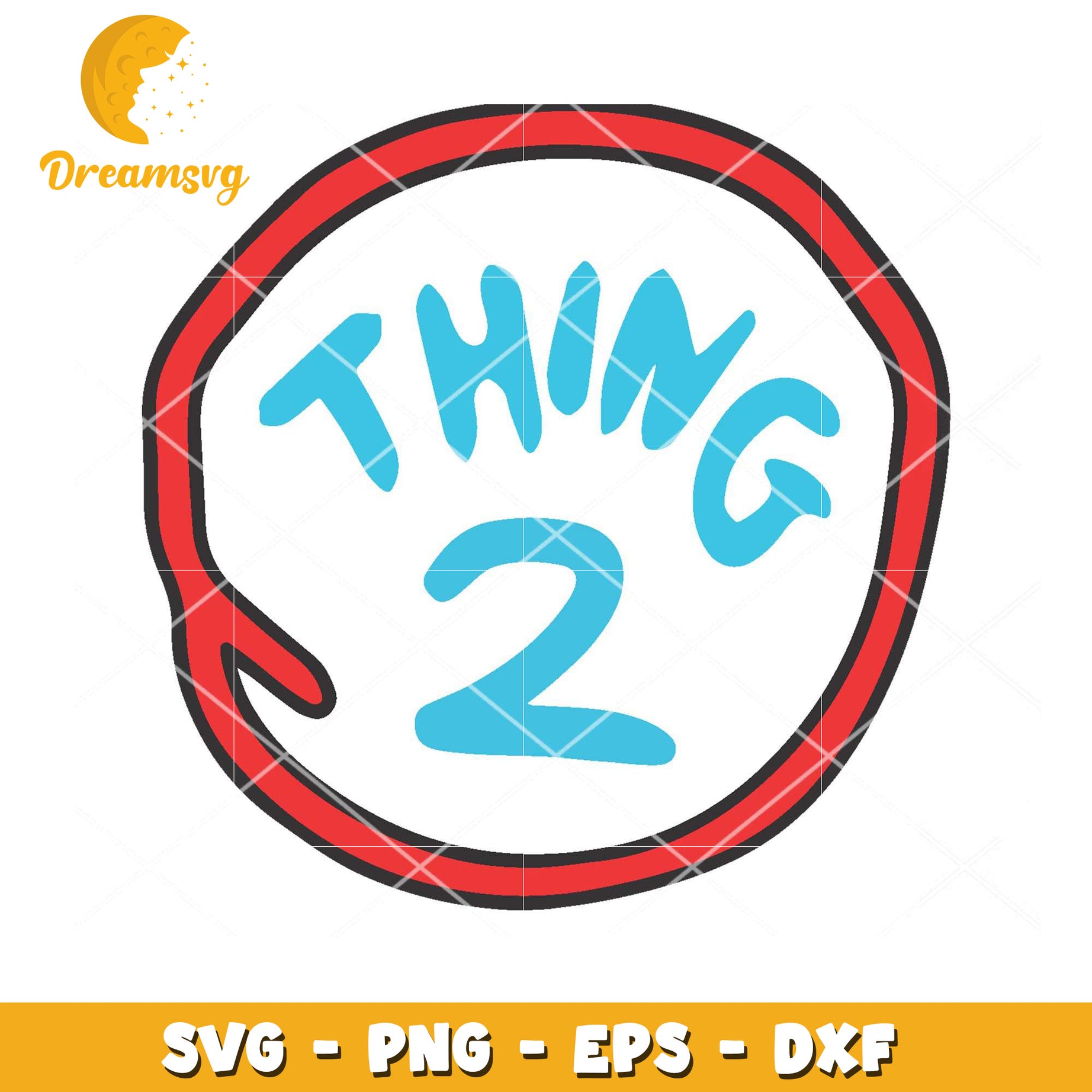 Thing 2 SVG Design Instant Download for Crafting Projects