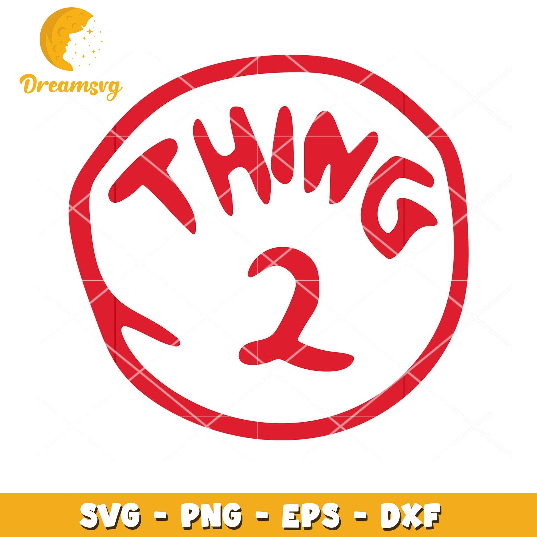 Thing 2 SVG Download Fun and Playful Design for Projects