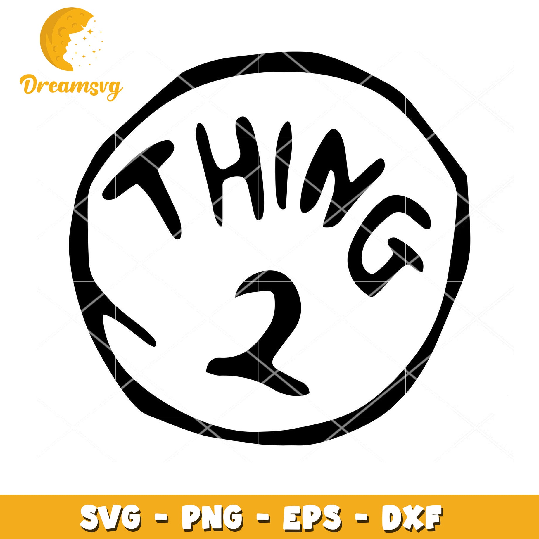 Thing 2 SVG Instant Download Fun Design for Crafting Projects