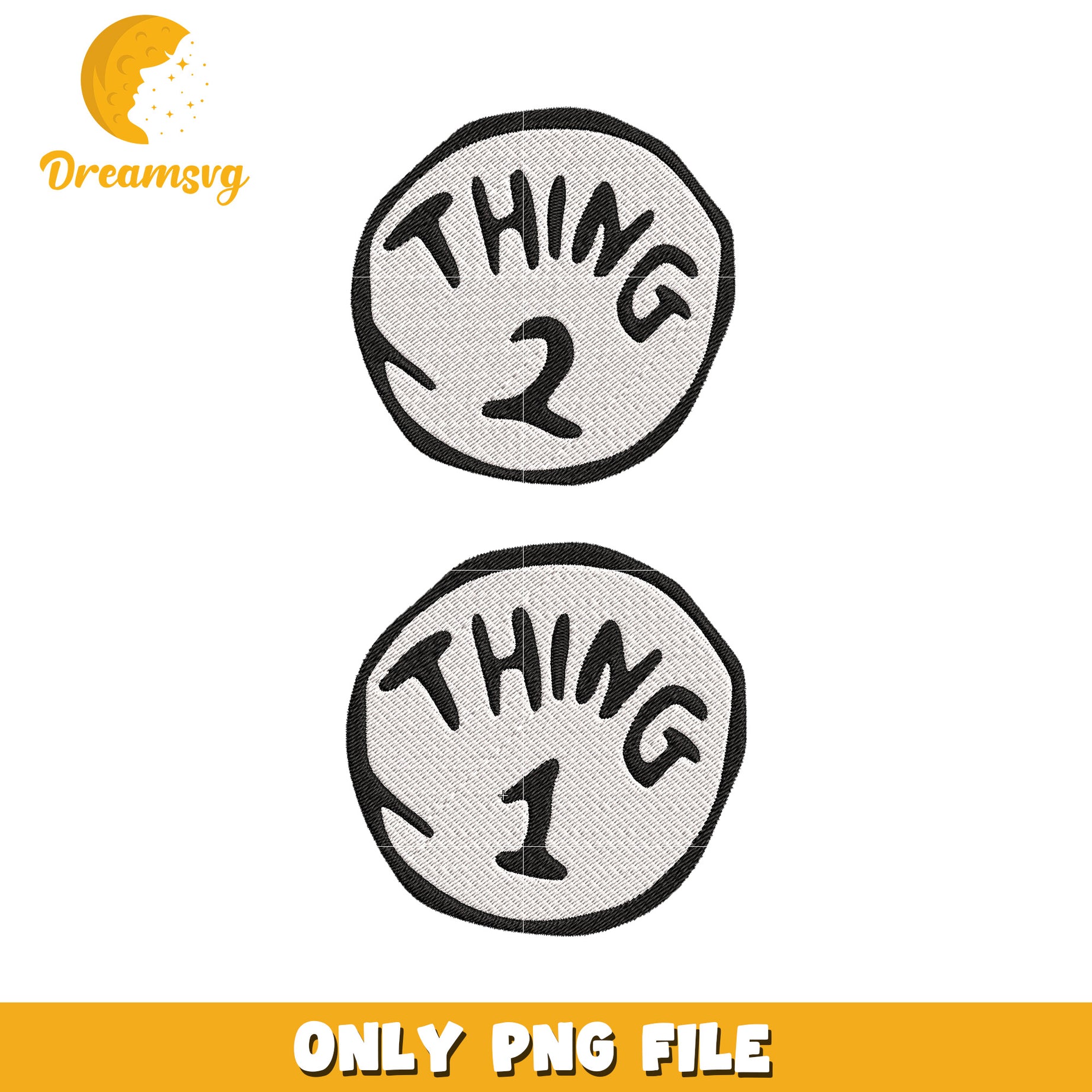 Thing one and thing two logo design png, dr seuss png, logo png