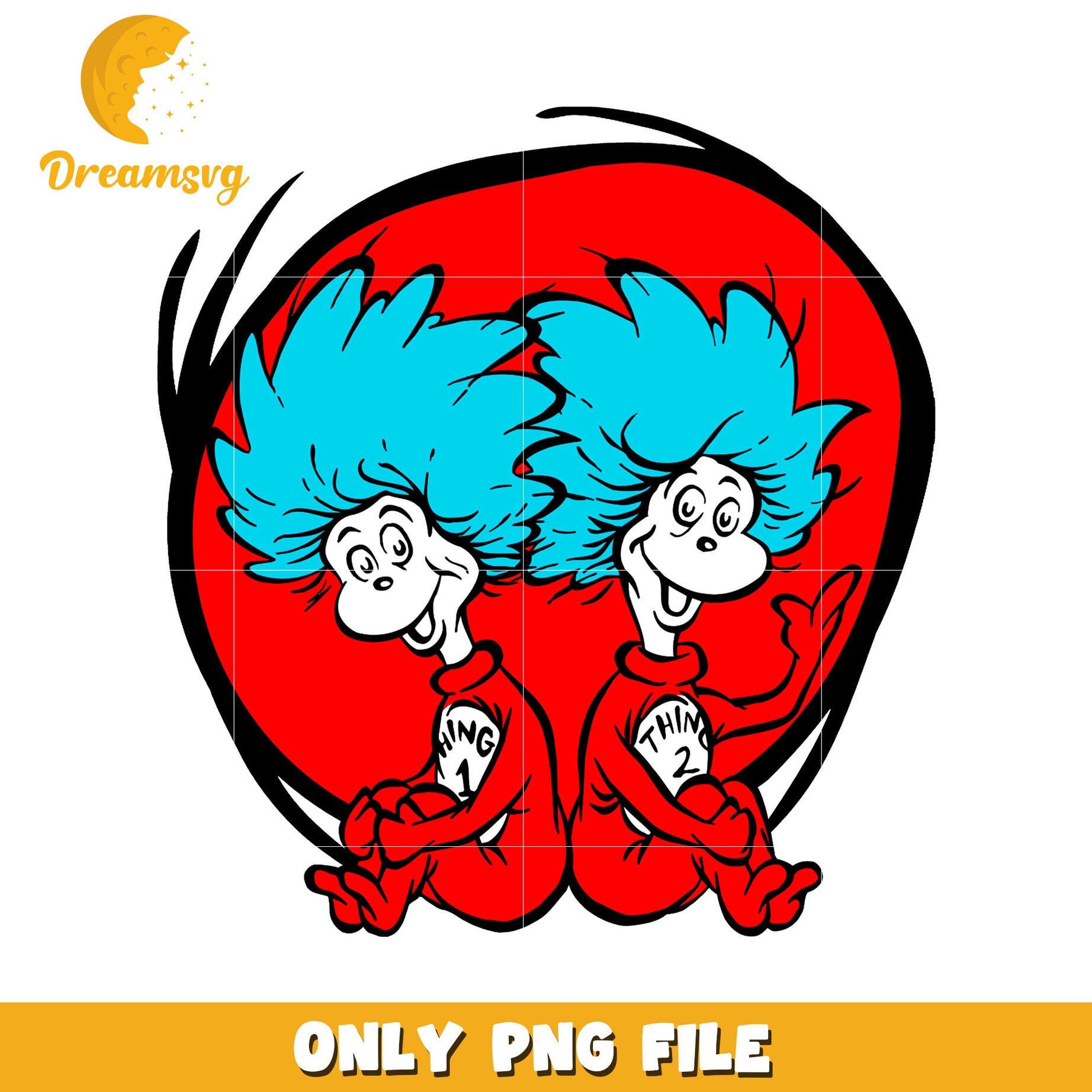 Thing one and thing two png, dr seuss cast png, logo design png