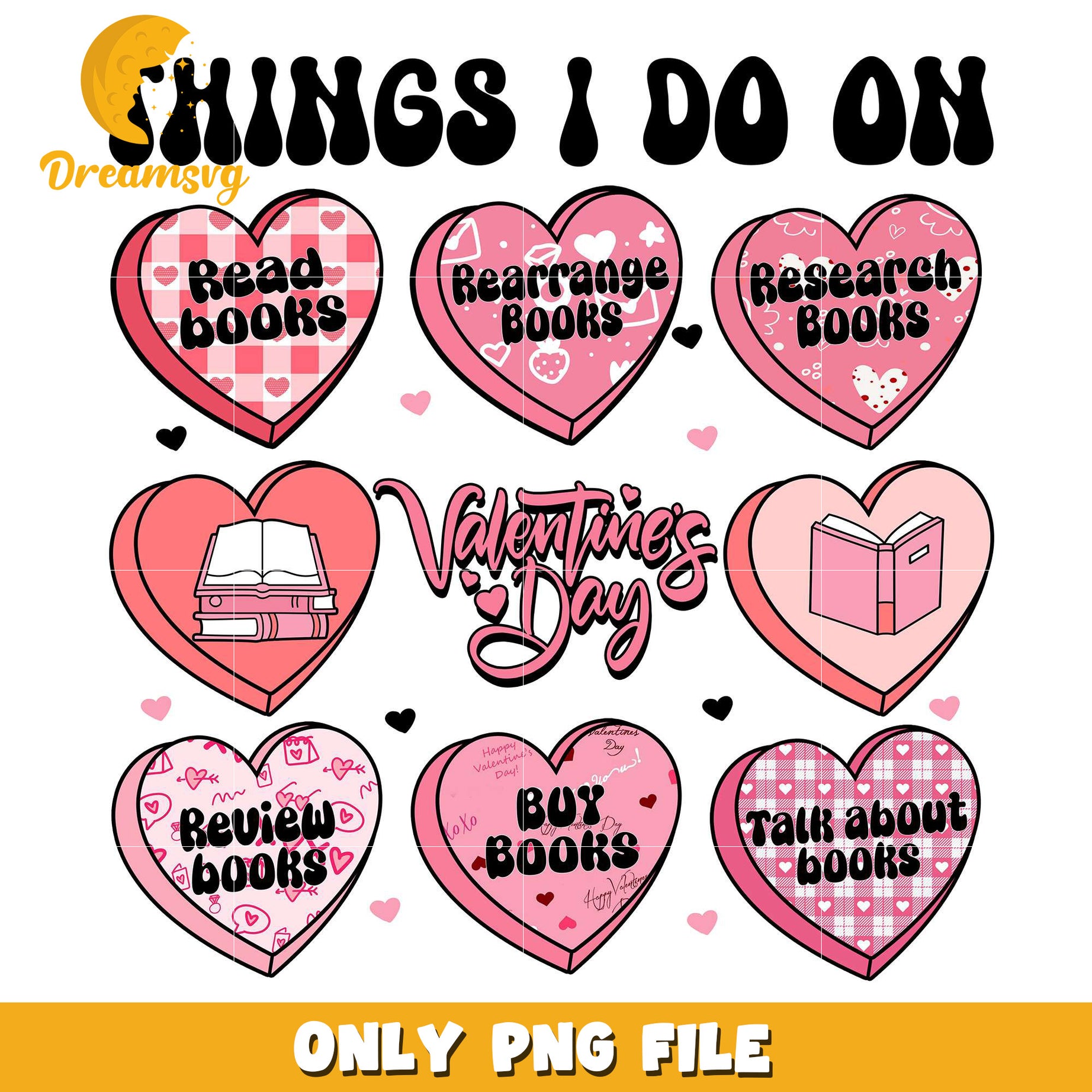 Things I do on valentine's day png, valentine lists to do png