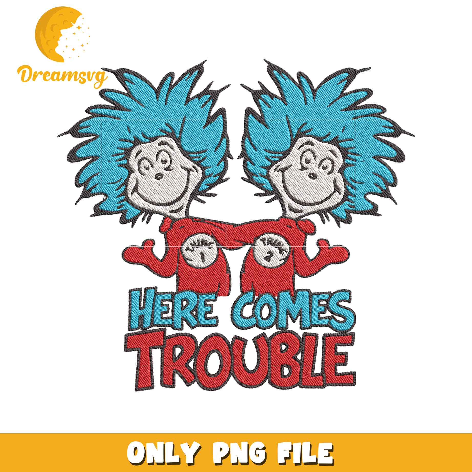 Things here come trouble png, thing one thing two png, dr seuss png