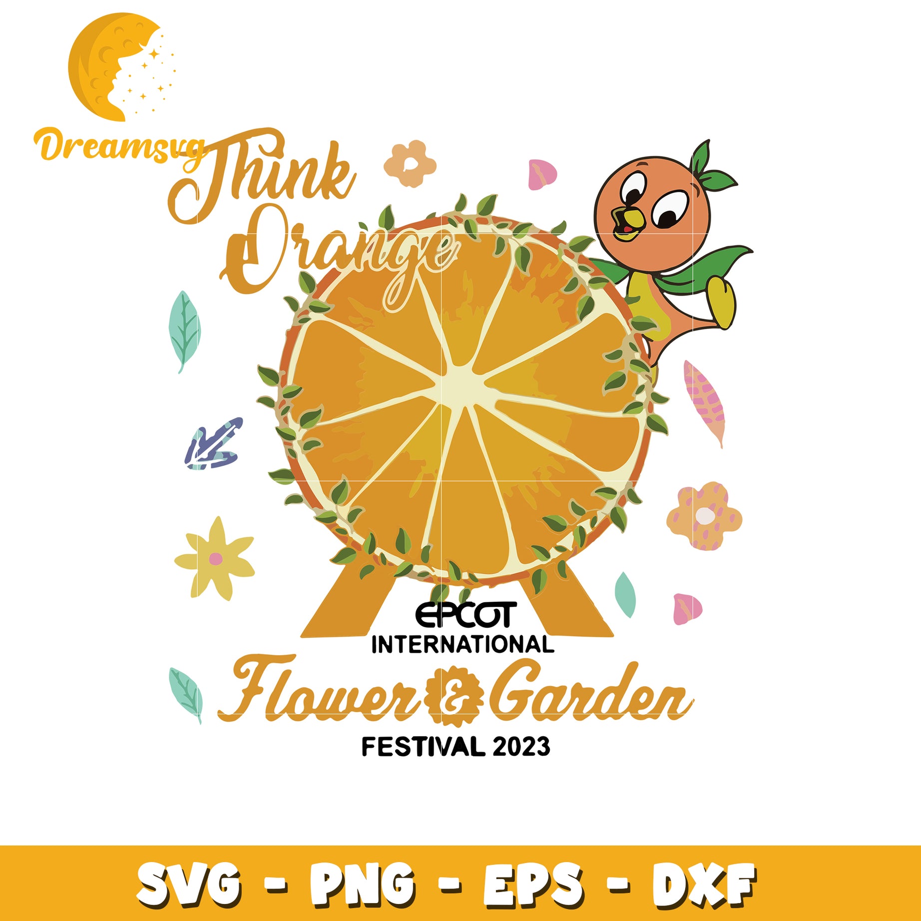 Think orange flower and garden svg, disney cartoons svg, disneyland svg