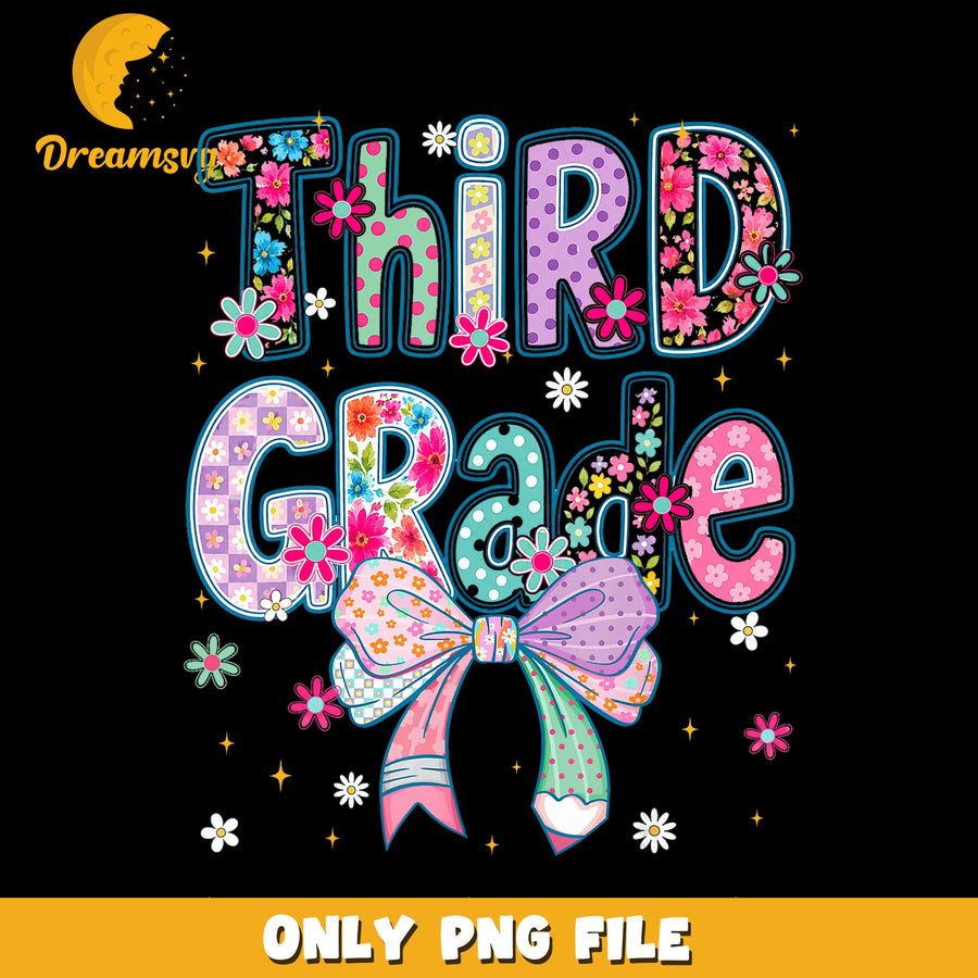 Third Grade Design, Colorful Flowers, Fun Art PNG