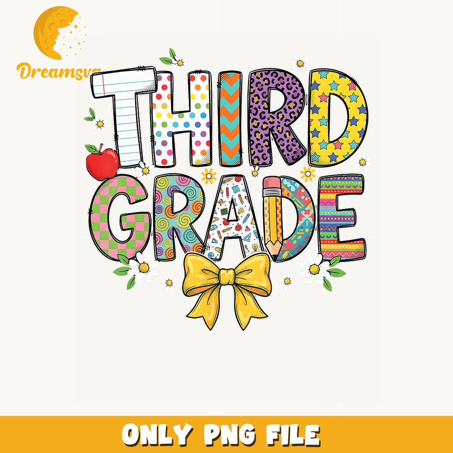 Third Grade PNG, Colorful Classroom, Teacher Design PNG