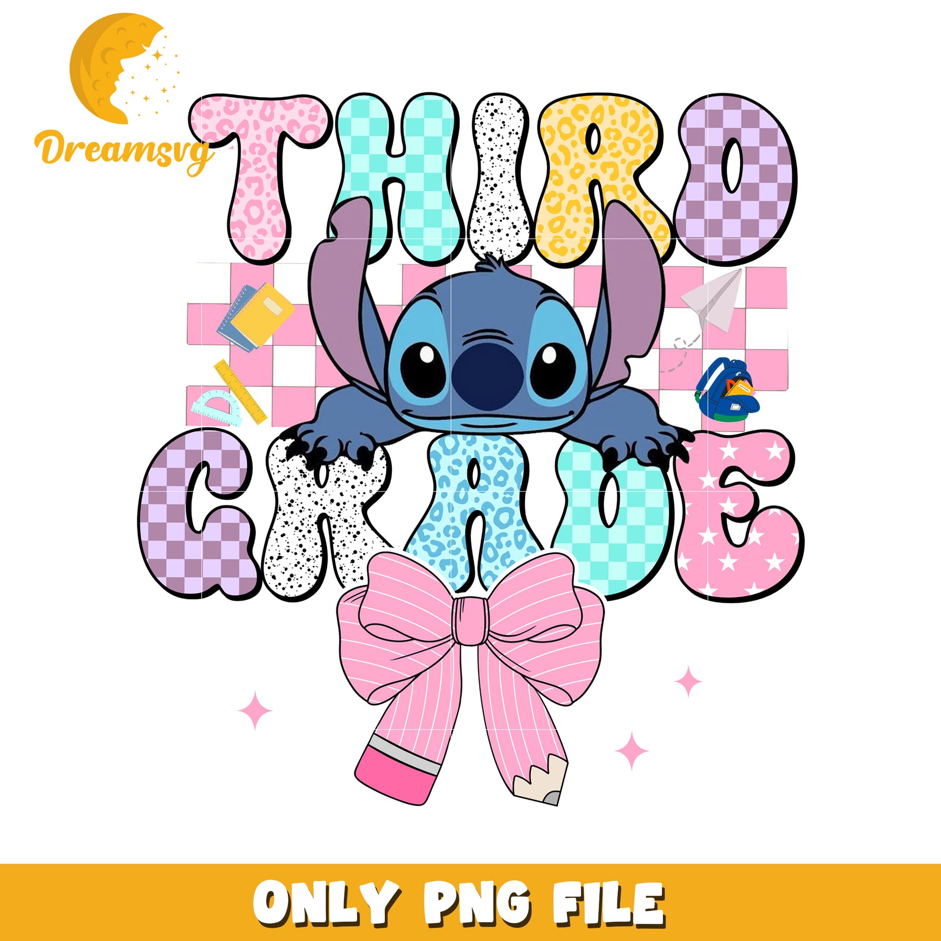 Third grade bowtie stitch png, lilo and stitch png, funny stitch png