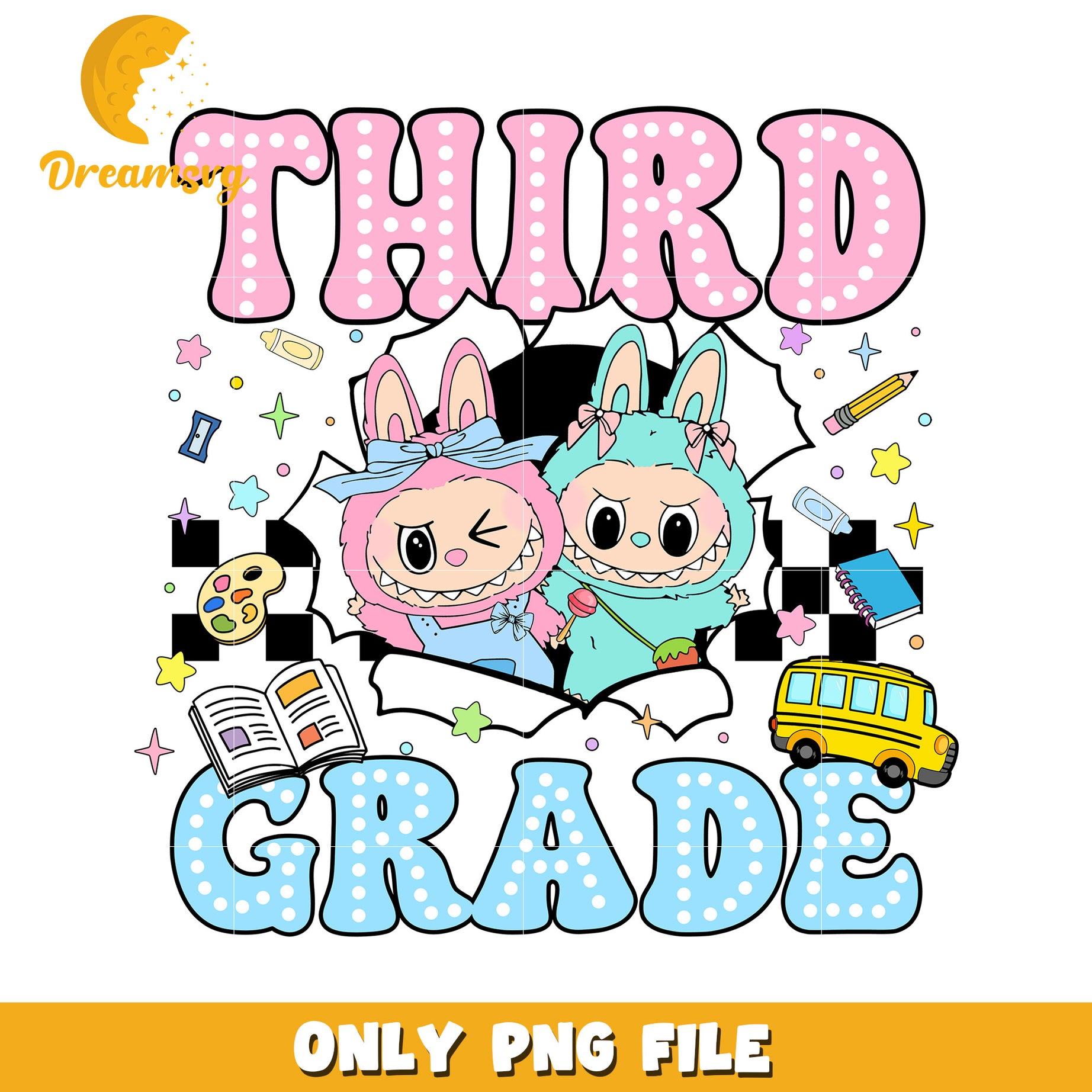 Third grade labubu png, have a seat labubu​ png, labubu doll png