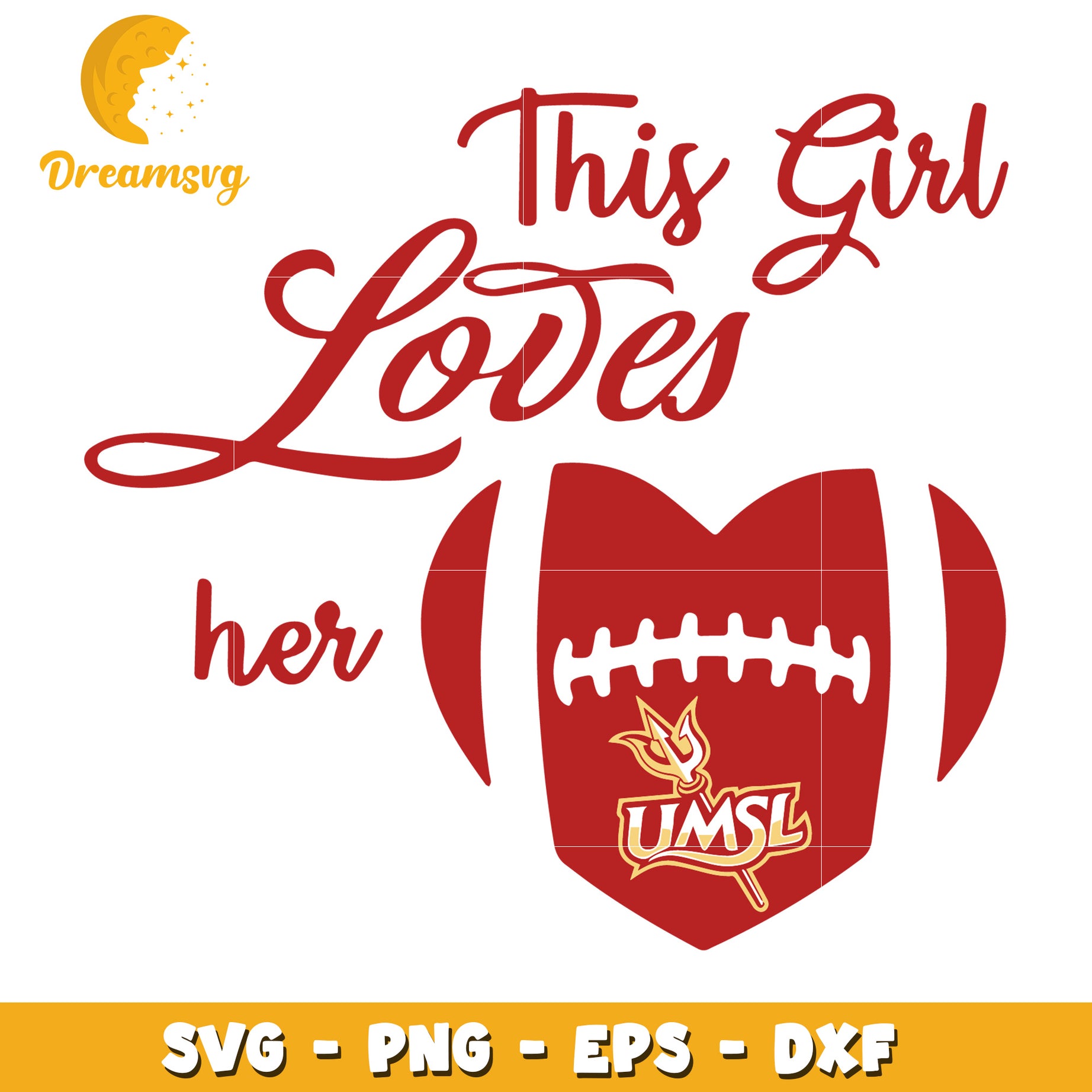 This Girl Loves Football SVG Cut File