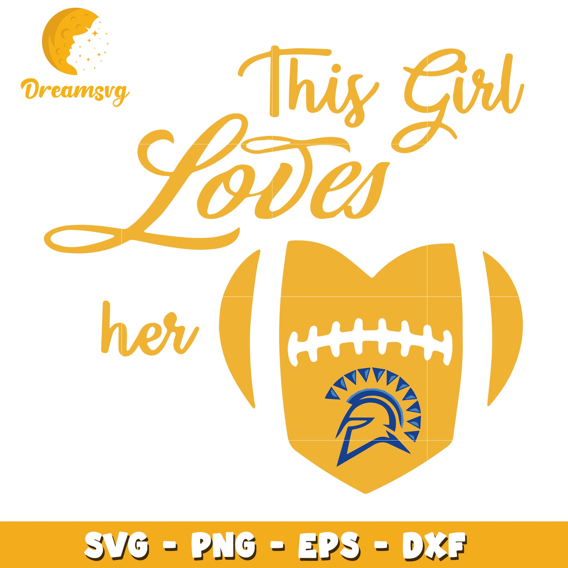 This Girl Loves Her Football SVG Design for Sports Fans