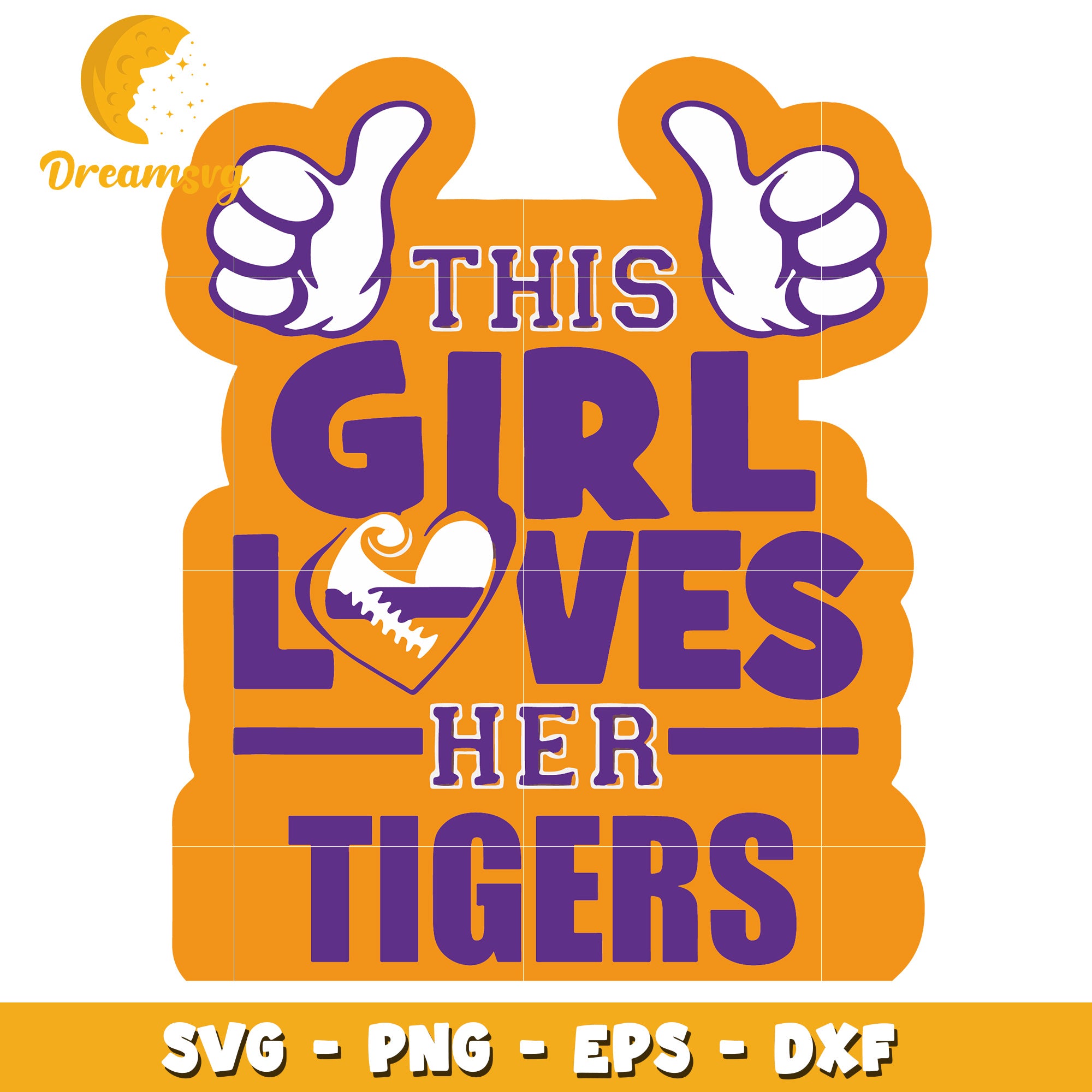 This Girl Loves Her Tigers SVG PNG EPS DXF