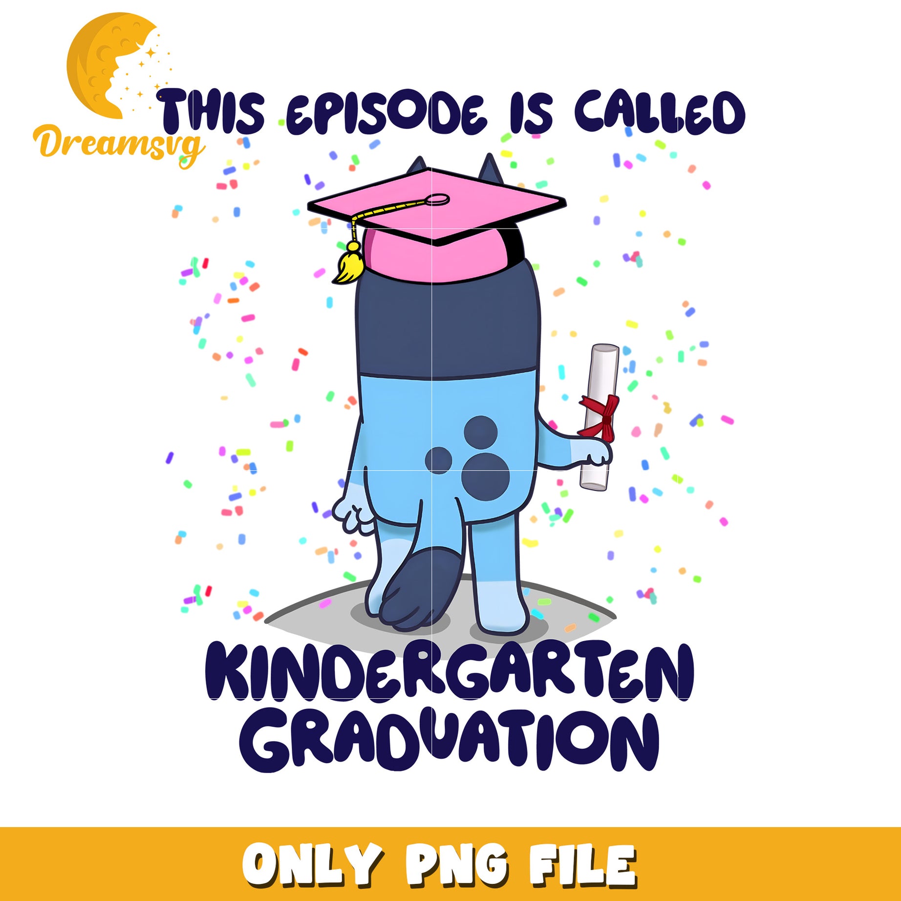 This episode is called kindergarten graduation png, bluey characters png