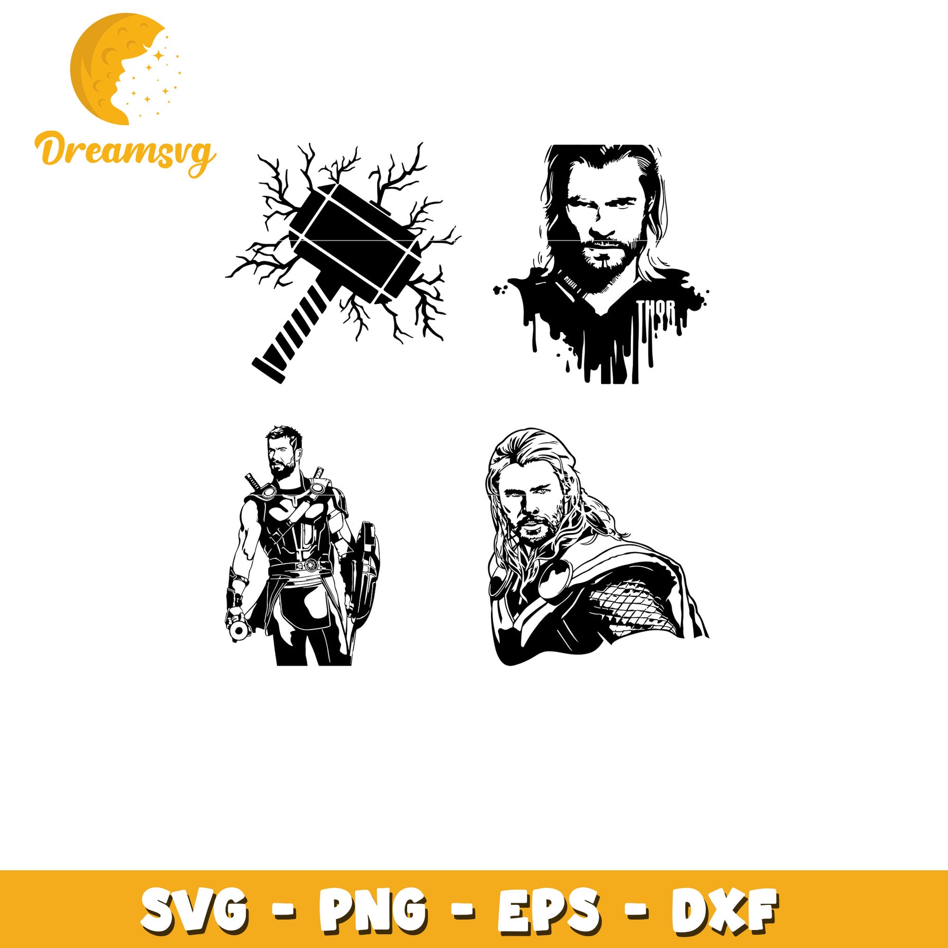 Thunder god thor bundle svg, avangers thor svg, marvel svg