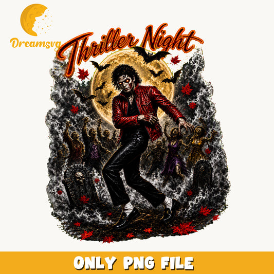 Thriller Night Michael Jackson, Red Jacket Gold Moon Bats, Badge PNG