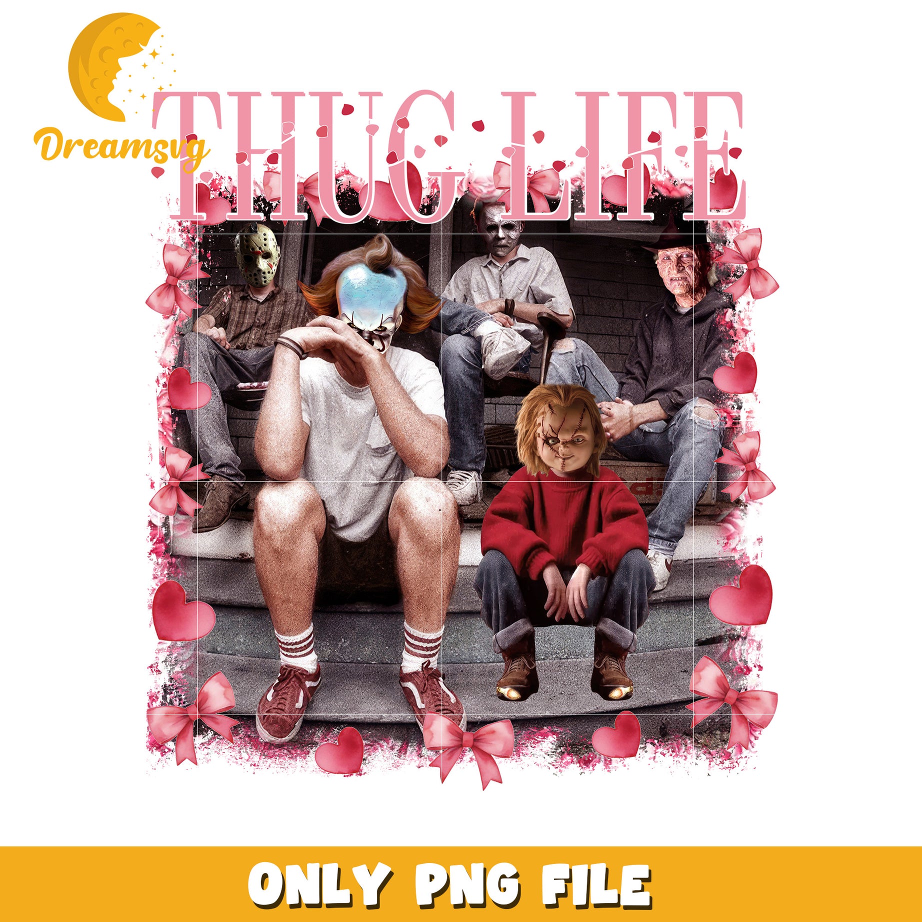 Thug Life Horror Movie PNG Sublimation