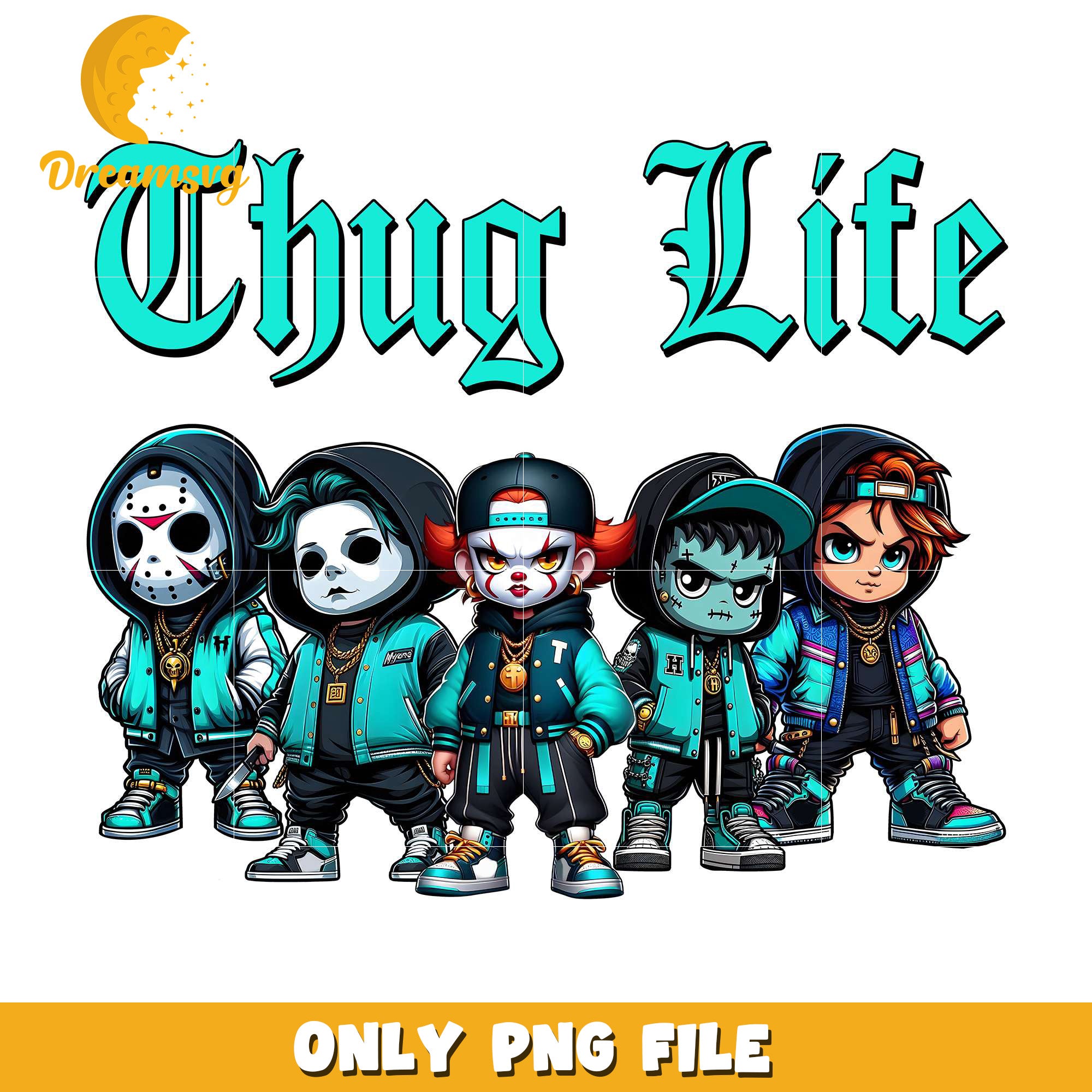 Thug life chibi hallloween png, halloween horror night png, halloween png