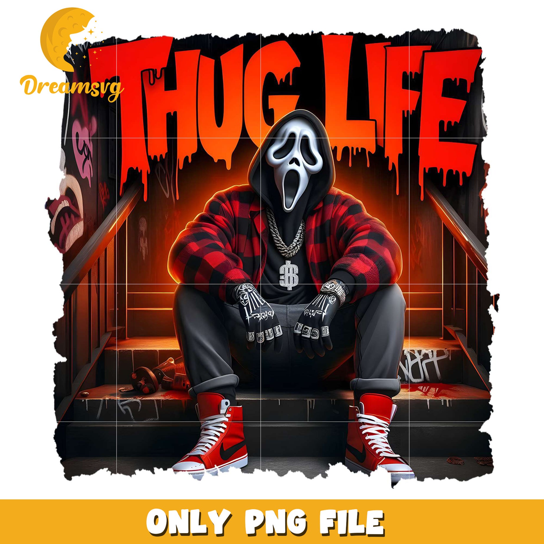 Thug life ghost face png, halloween spirit​​ png, halloween town​ png