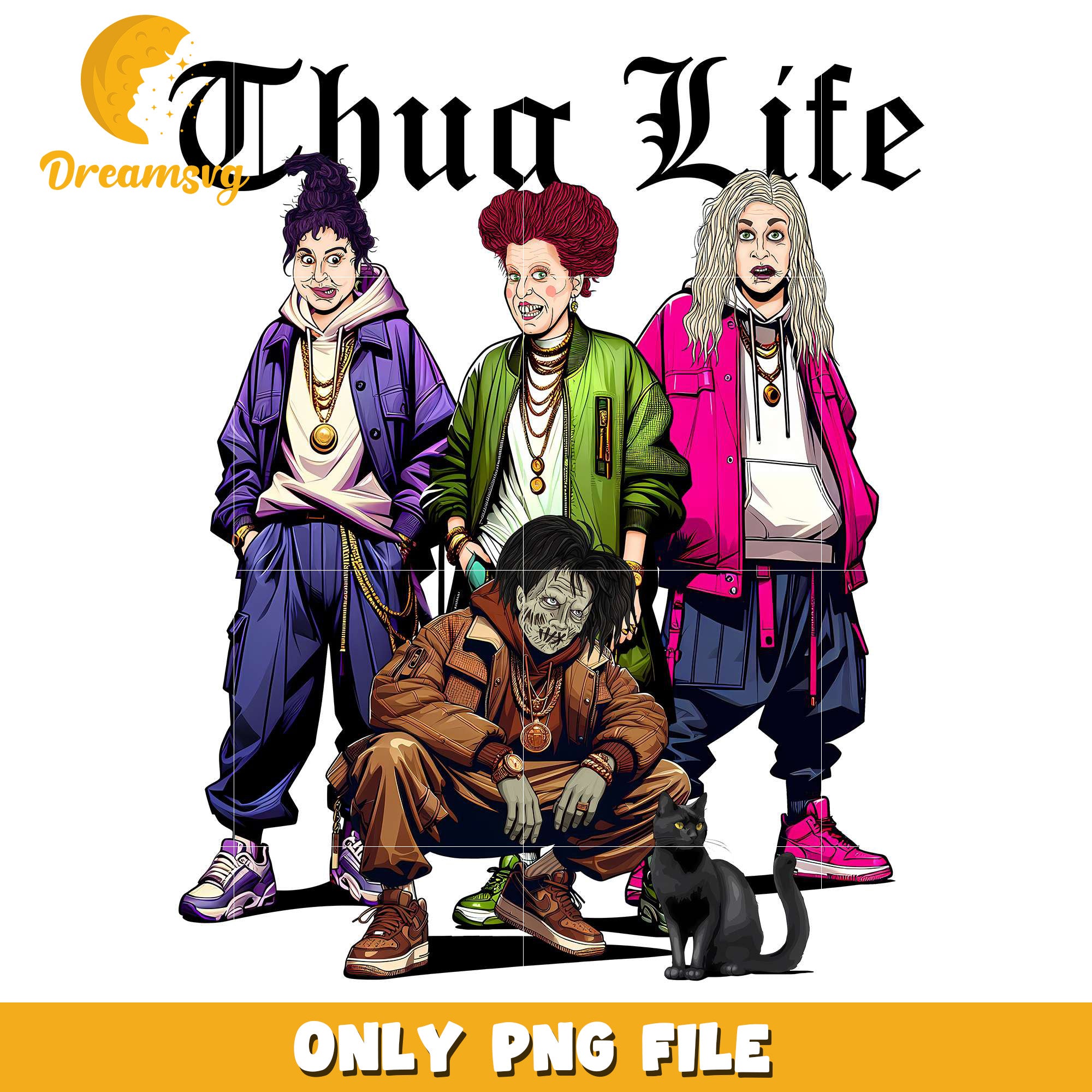 Thug life halloween witches png, halloween horror night png, halloween png