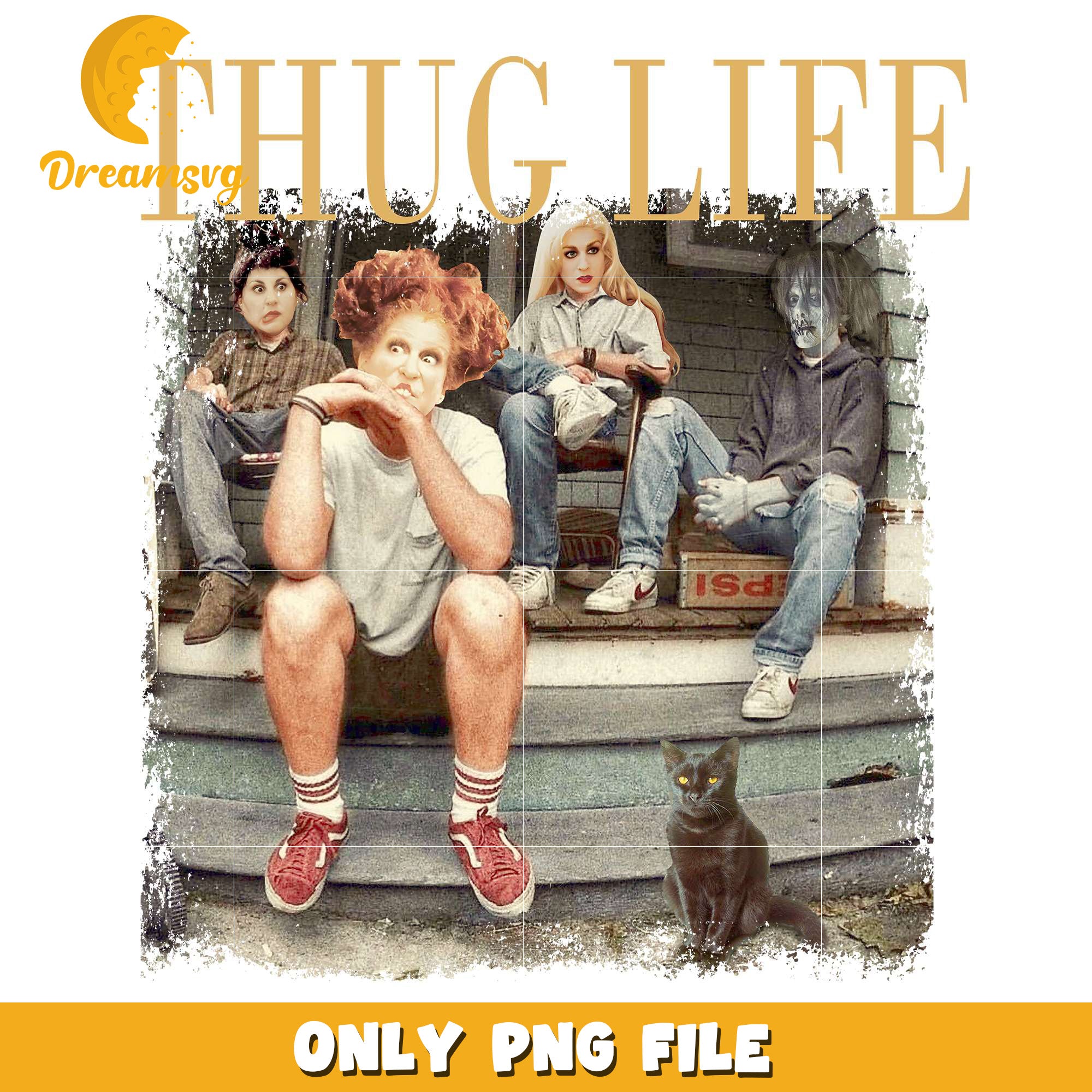 Thug life hocus pocus png, spooky autumn​ png, trick or treat png