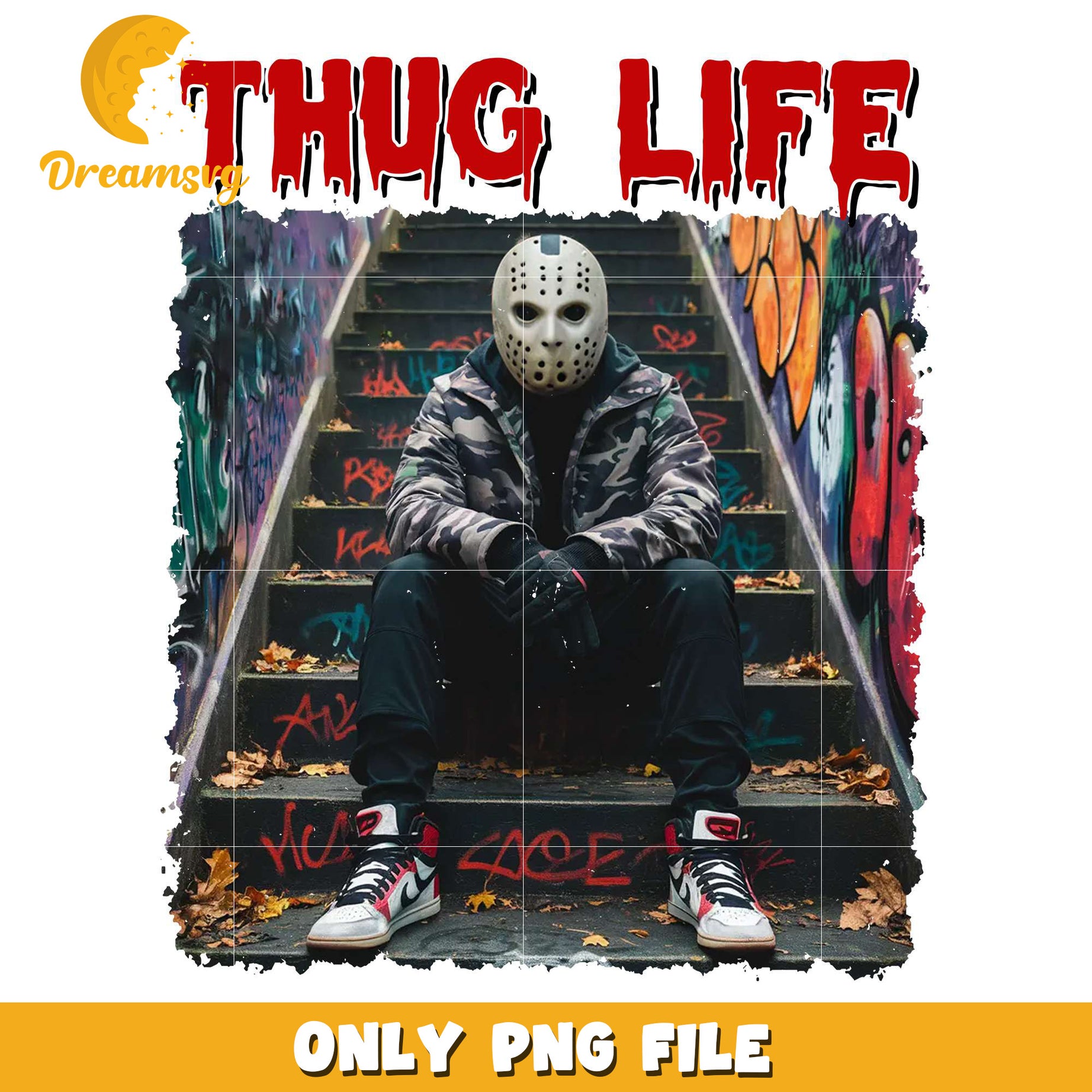 Thug life jason design png, halloween spirit​​ png, halloween town​ png