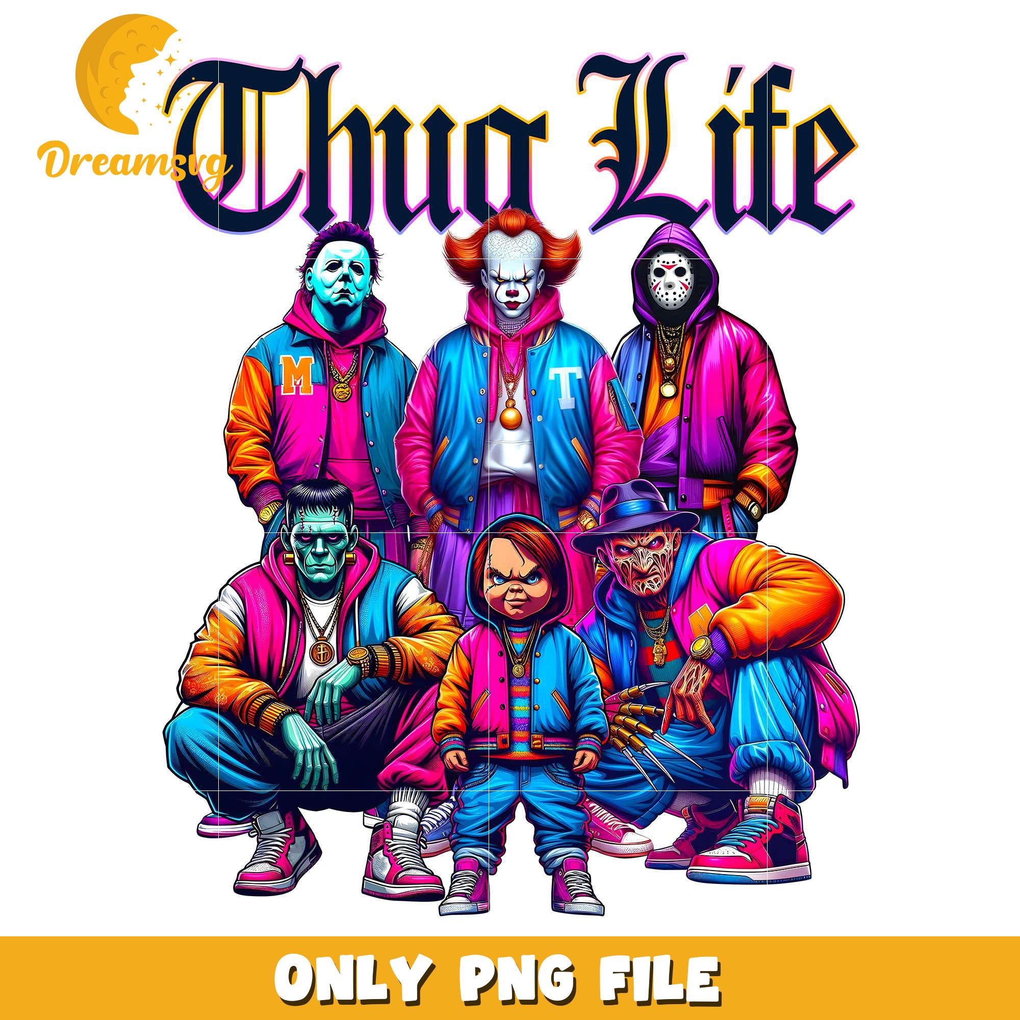 Thug life killers design png, halloween kills​ halloween ends​ png