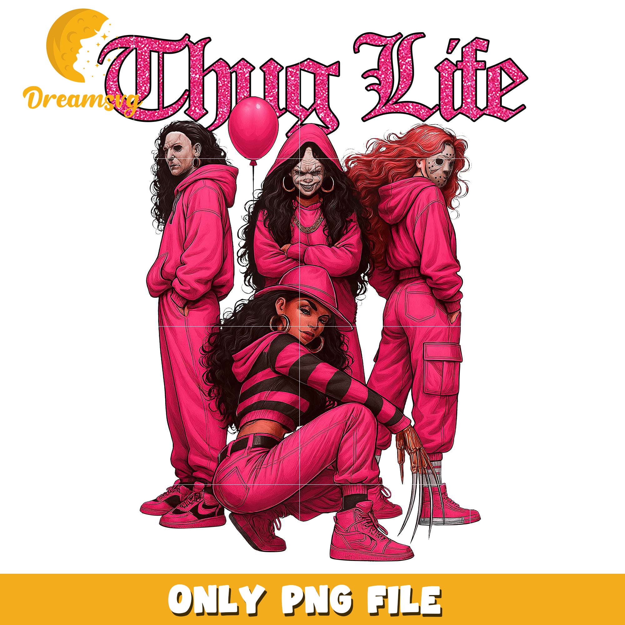 Thug life killers girls png, halloween kills​​​ png, halloween decorations​​ png