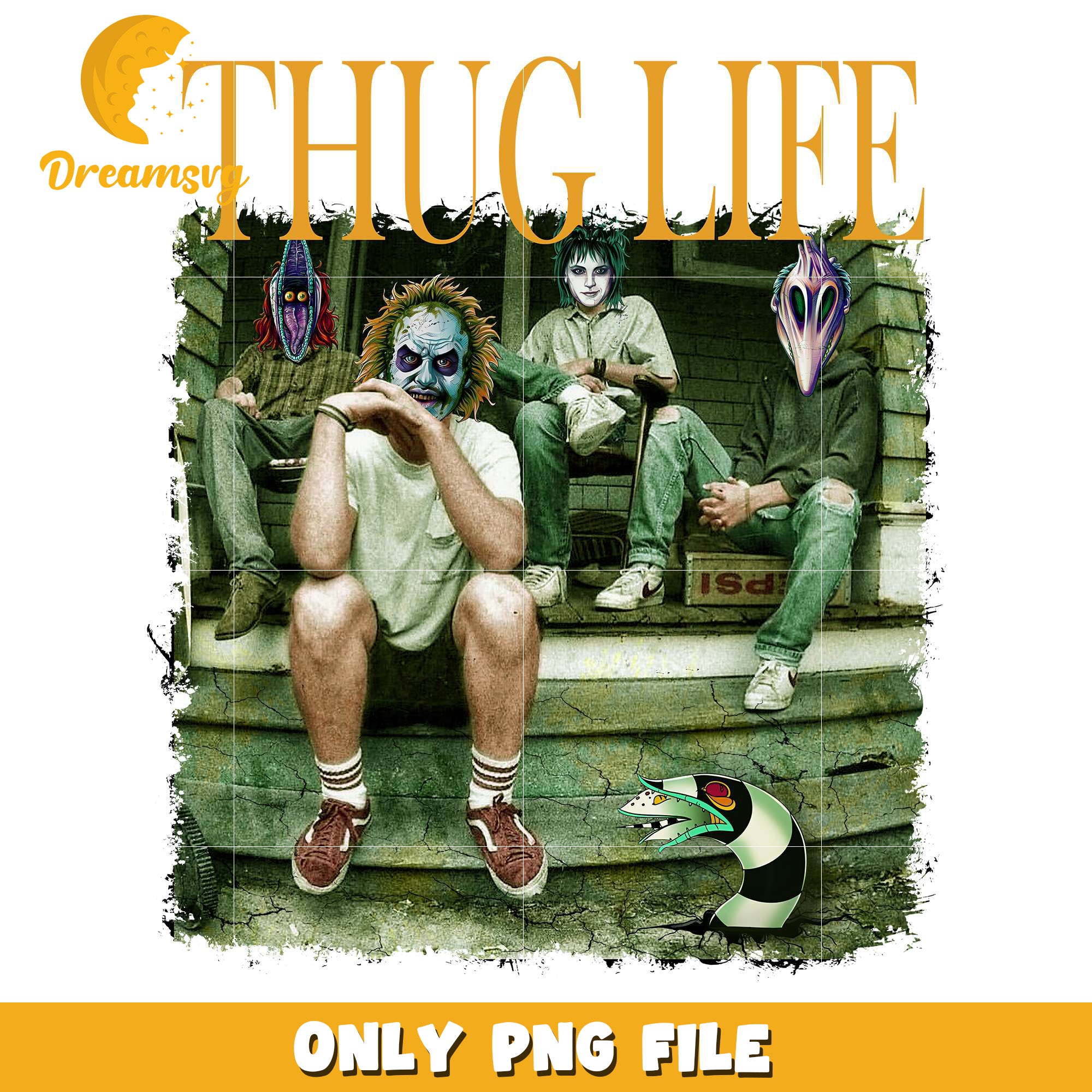 Thug life scary png, halloween decor​ png, halloween background​​ png
