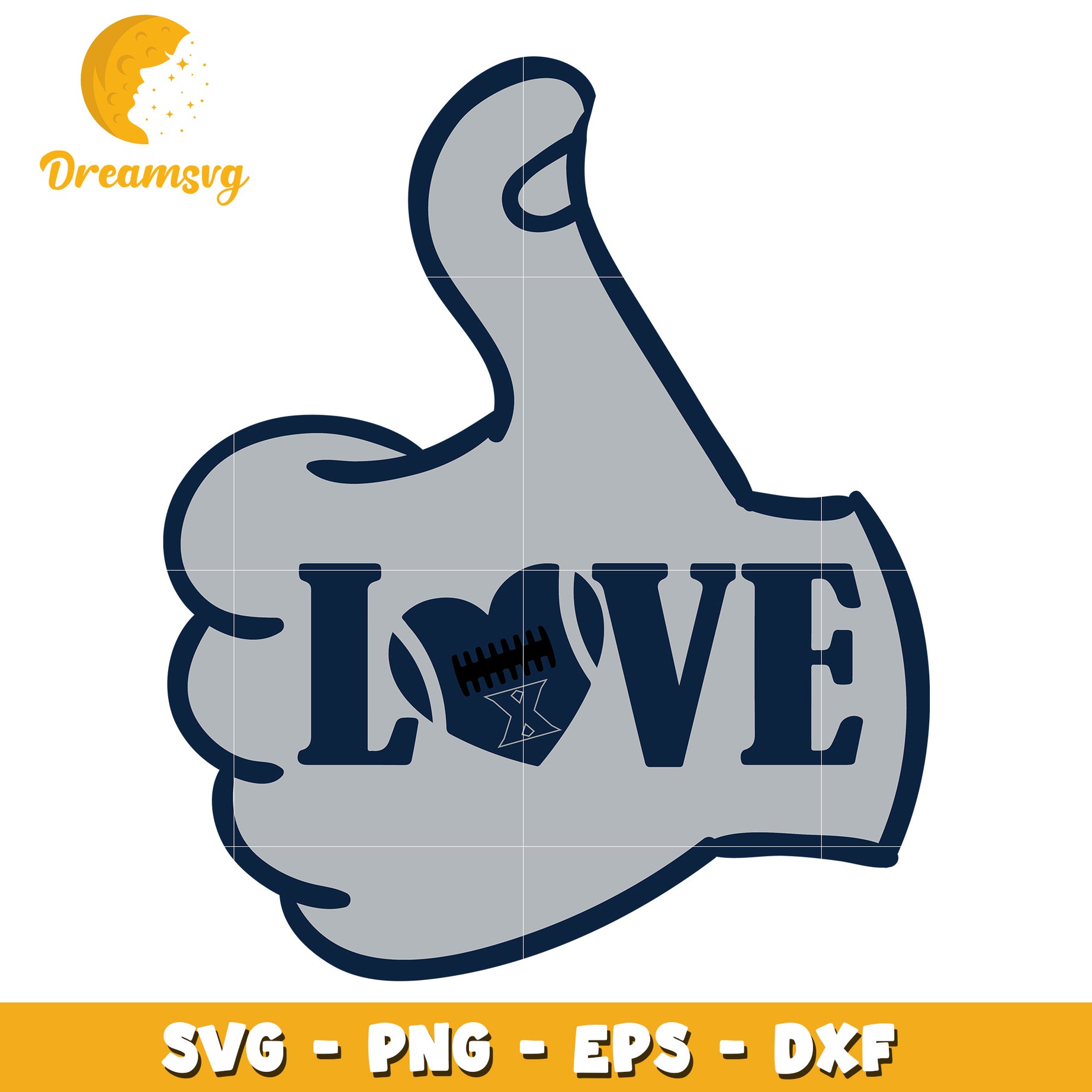 Thumbs Up Love Design SVG for Crafting and DIY Projects