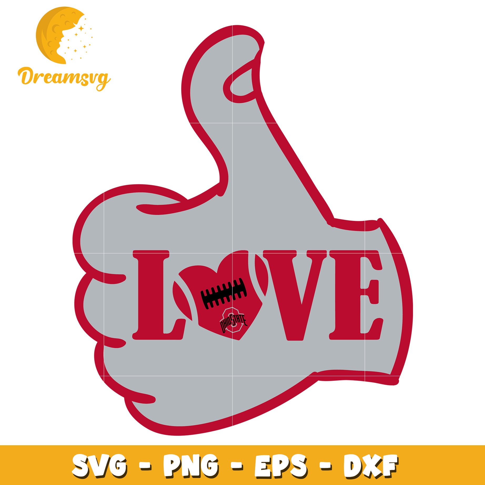 Thumbs Up Love SVG Graphic for Creative Projects Downloads