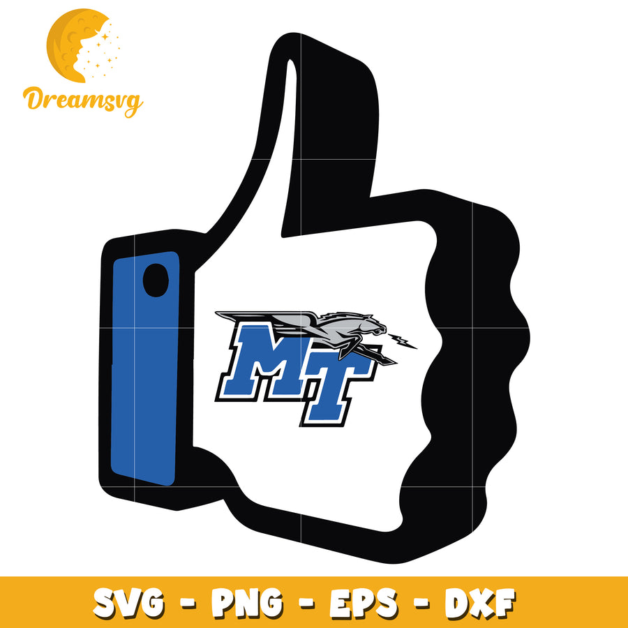 Thumbs Up MT Mascot SVG PNG EPS DXF