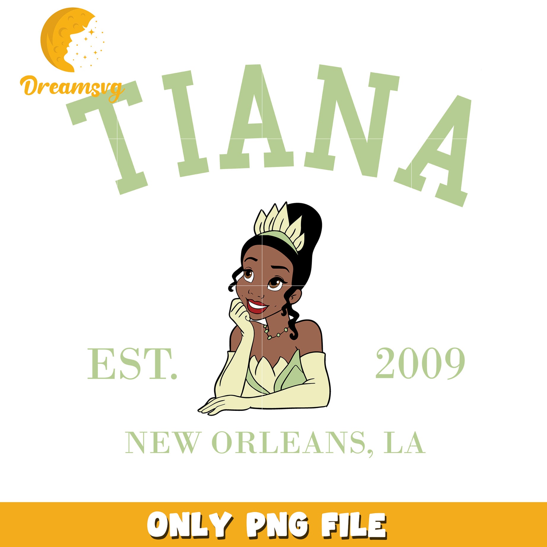 Tiana Character PNG File New Orleans Design for Crafts