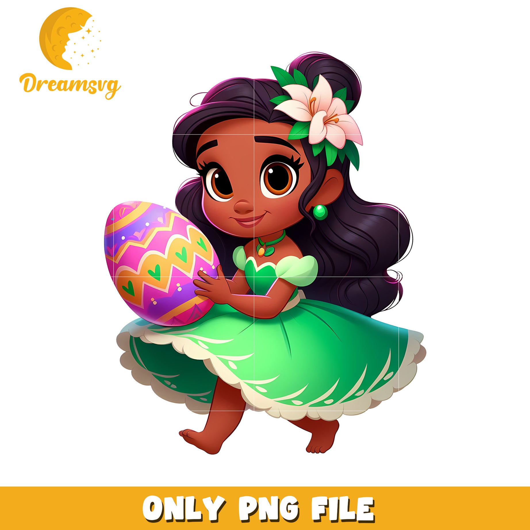 Tiana baby easter bunny png, easter day bunny png, disney png