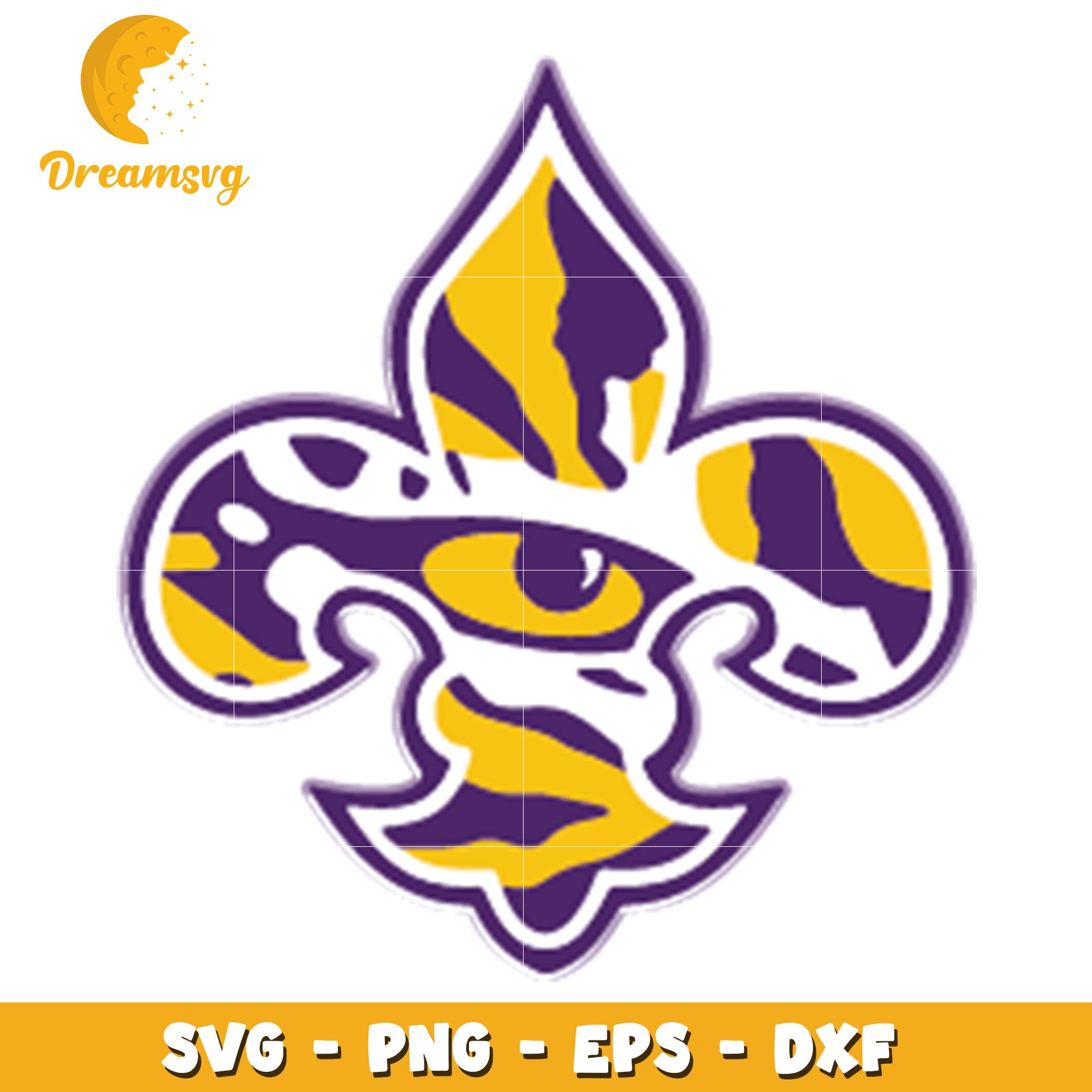 Tiger Eye Fleur De Lis SVG Cut File