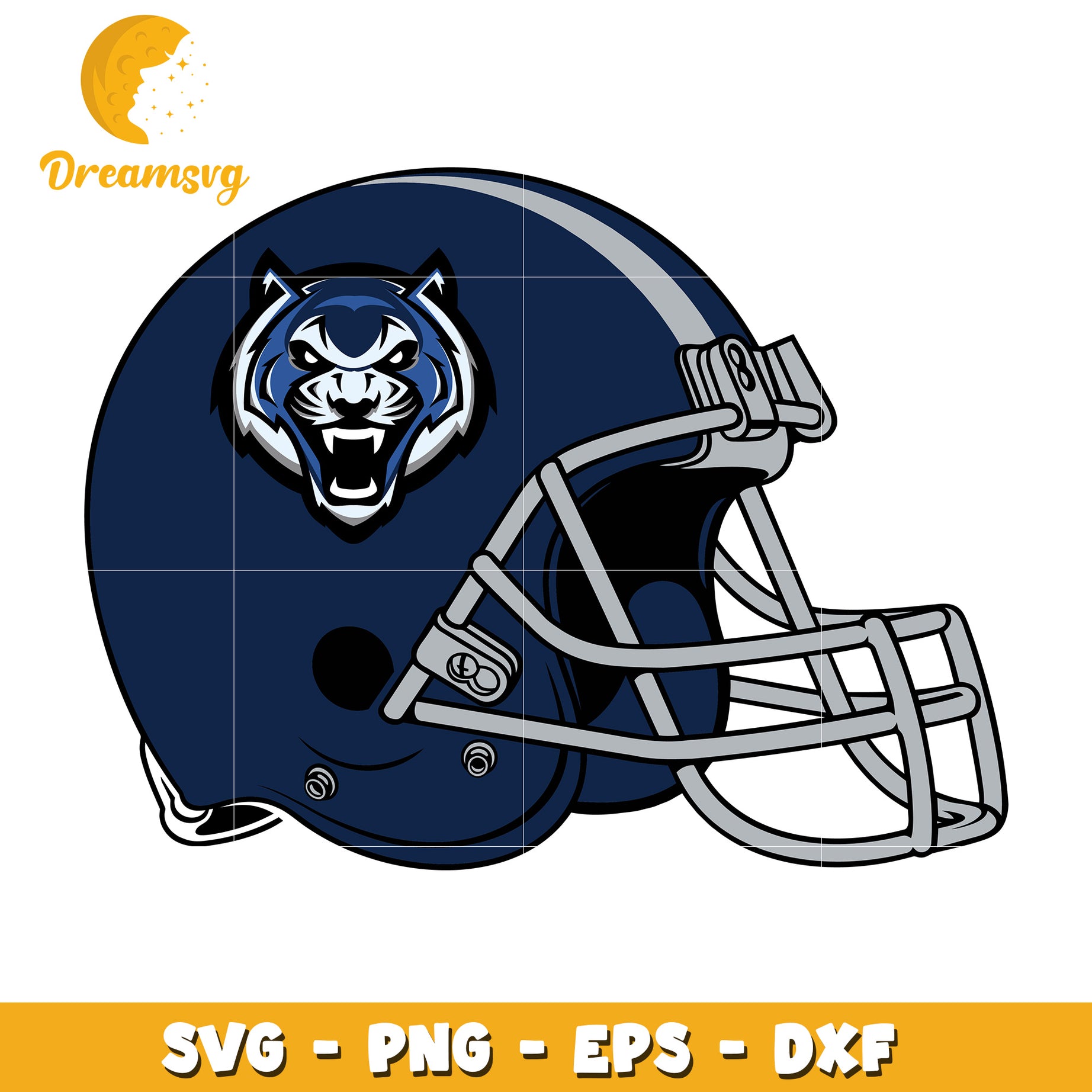 Tiger Football Helmet SVG PNG EPS DXF