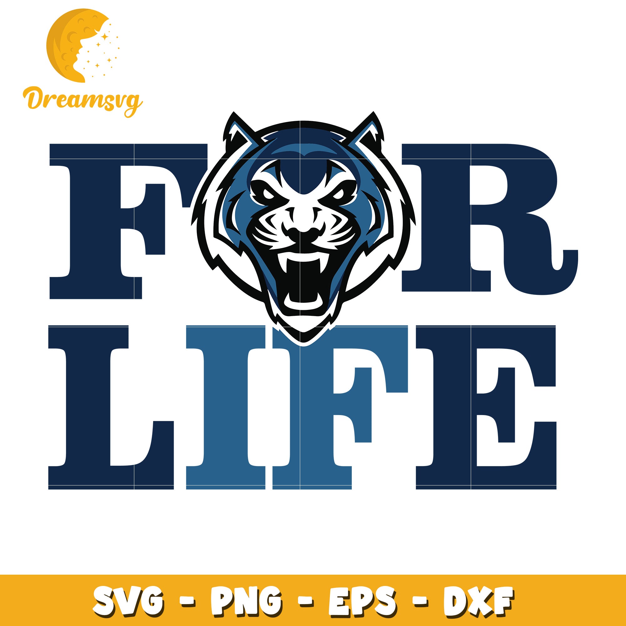Tiger For Life SVG PNG EPS DXF
